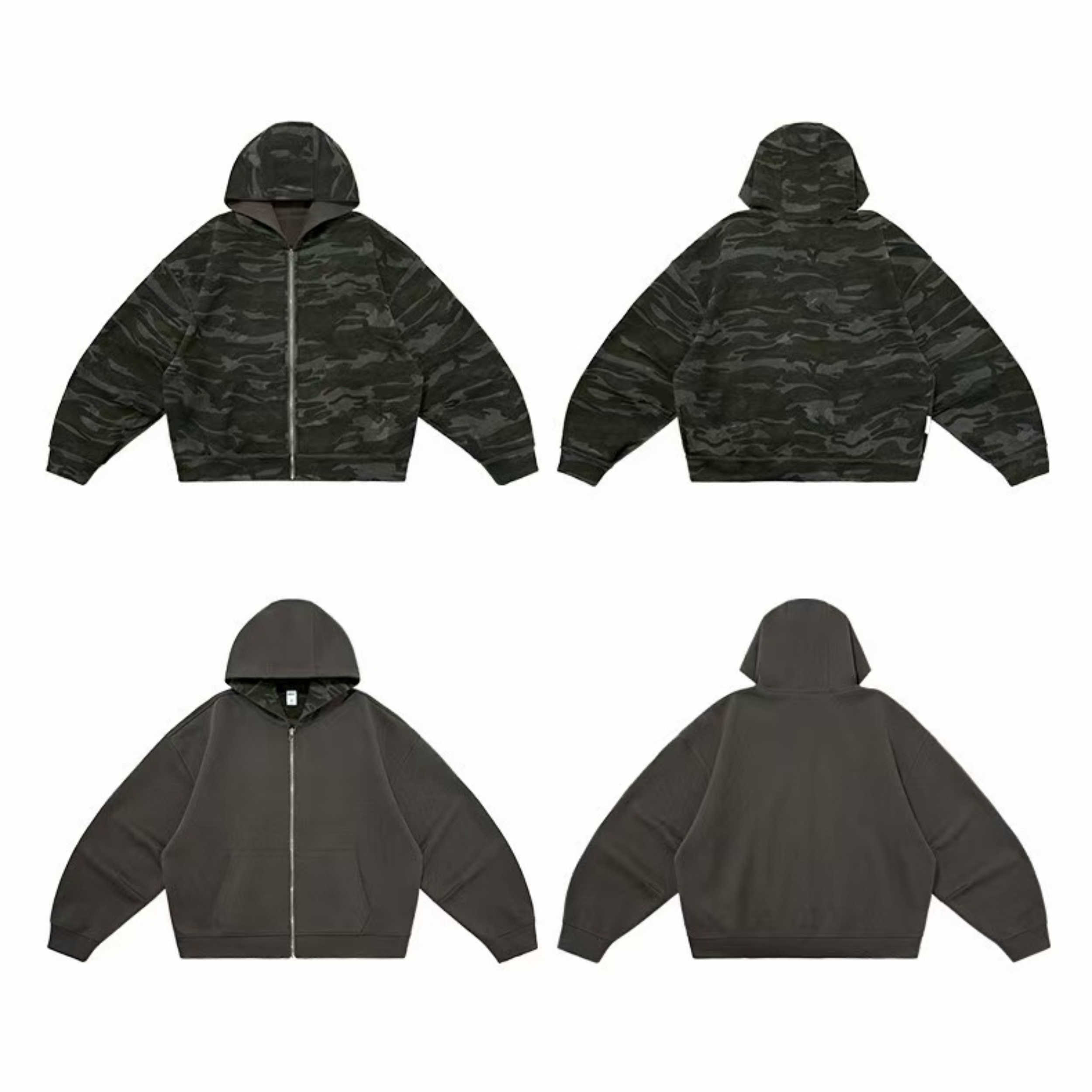 Omirad Reversible Camo Zip-Up Hoodie