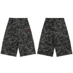 Omirad Camo Wide-Leg Cargo Shorts