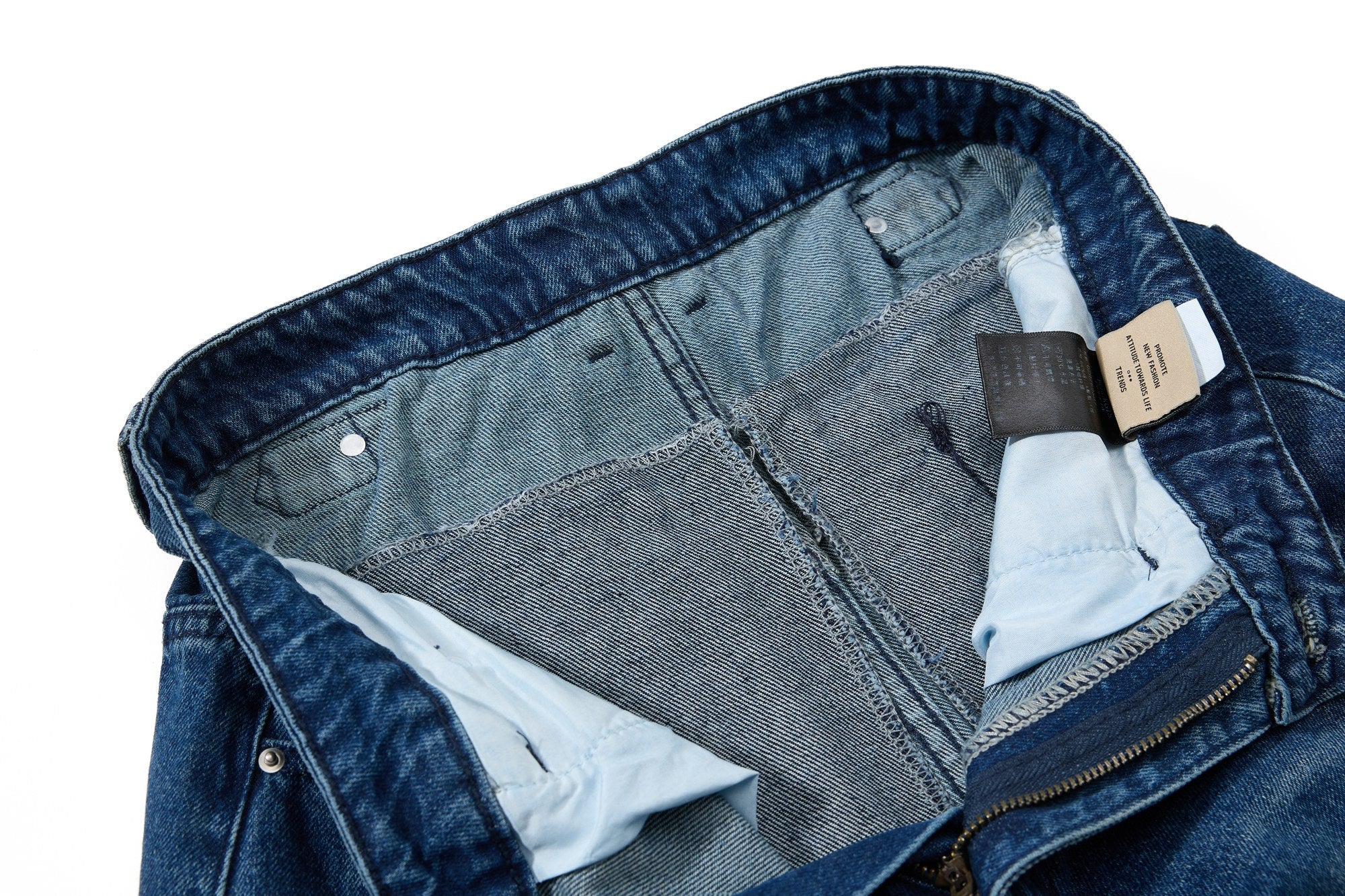 Omirad Distressed Wide-Leg Denim Jeans