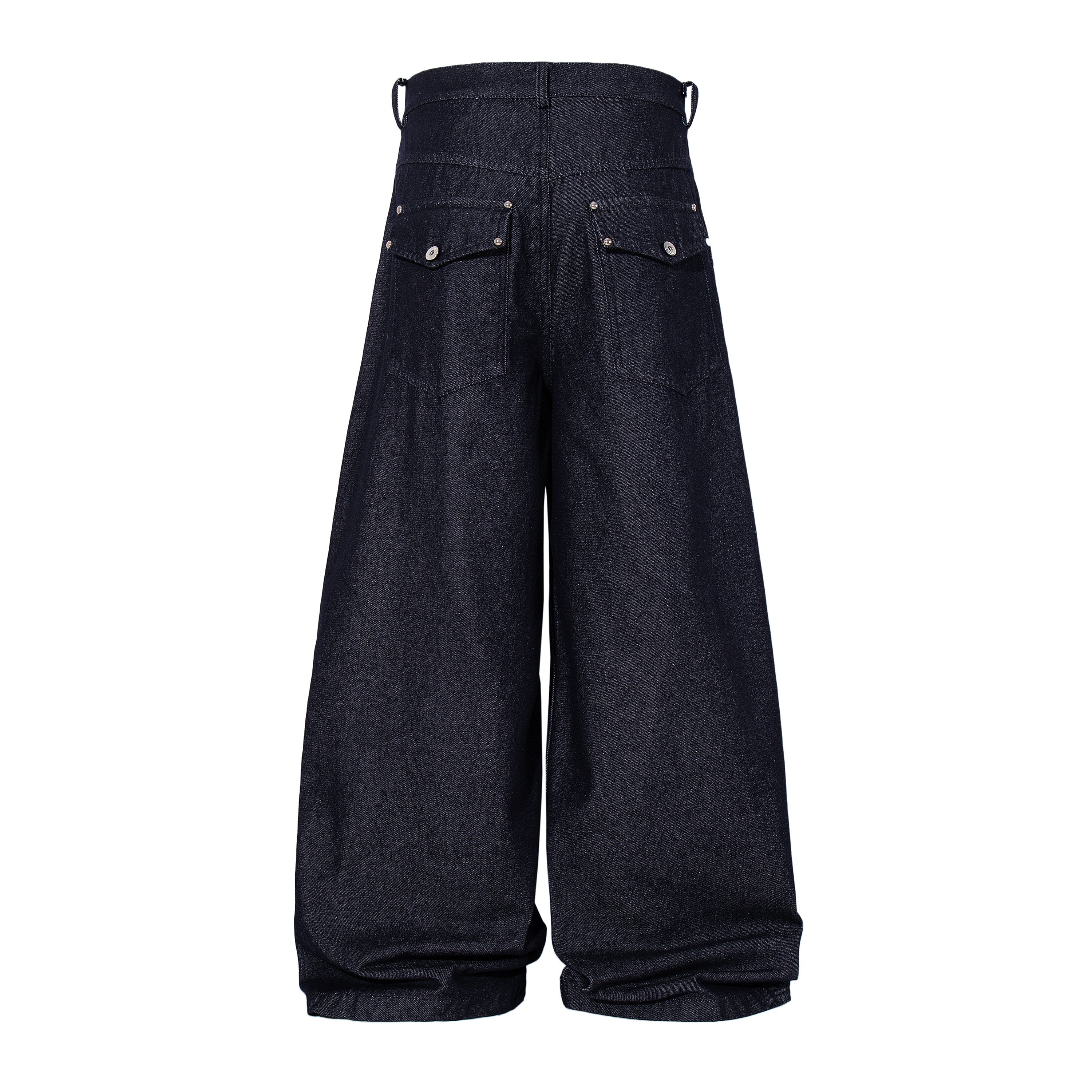 Omirad Panel Construction Wide Leg Denim Pants