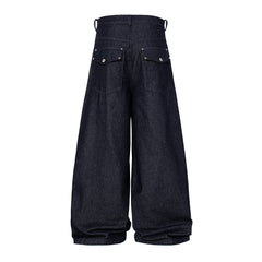 Omirad Panel Construction Wide Leg Denim Pants