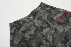 Omirad Camo Wide-Leg Cargo Shorts