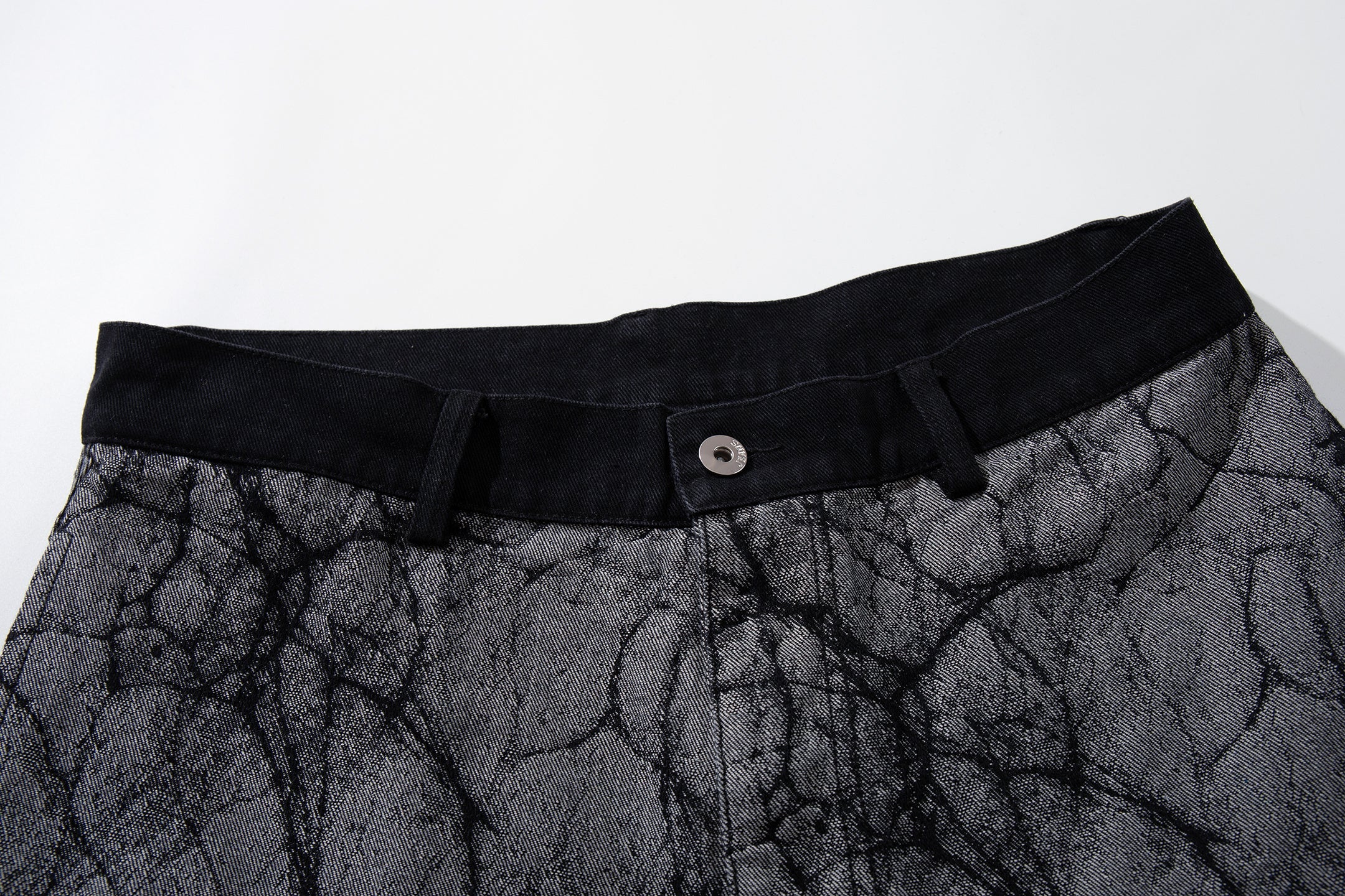 Omirad Graphic Panel Wide Leg Denim Pants