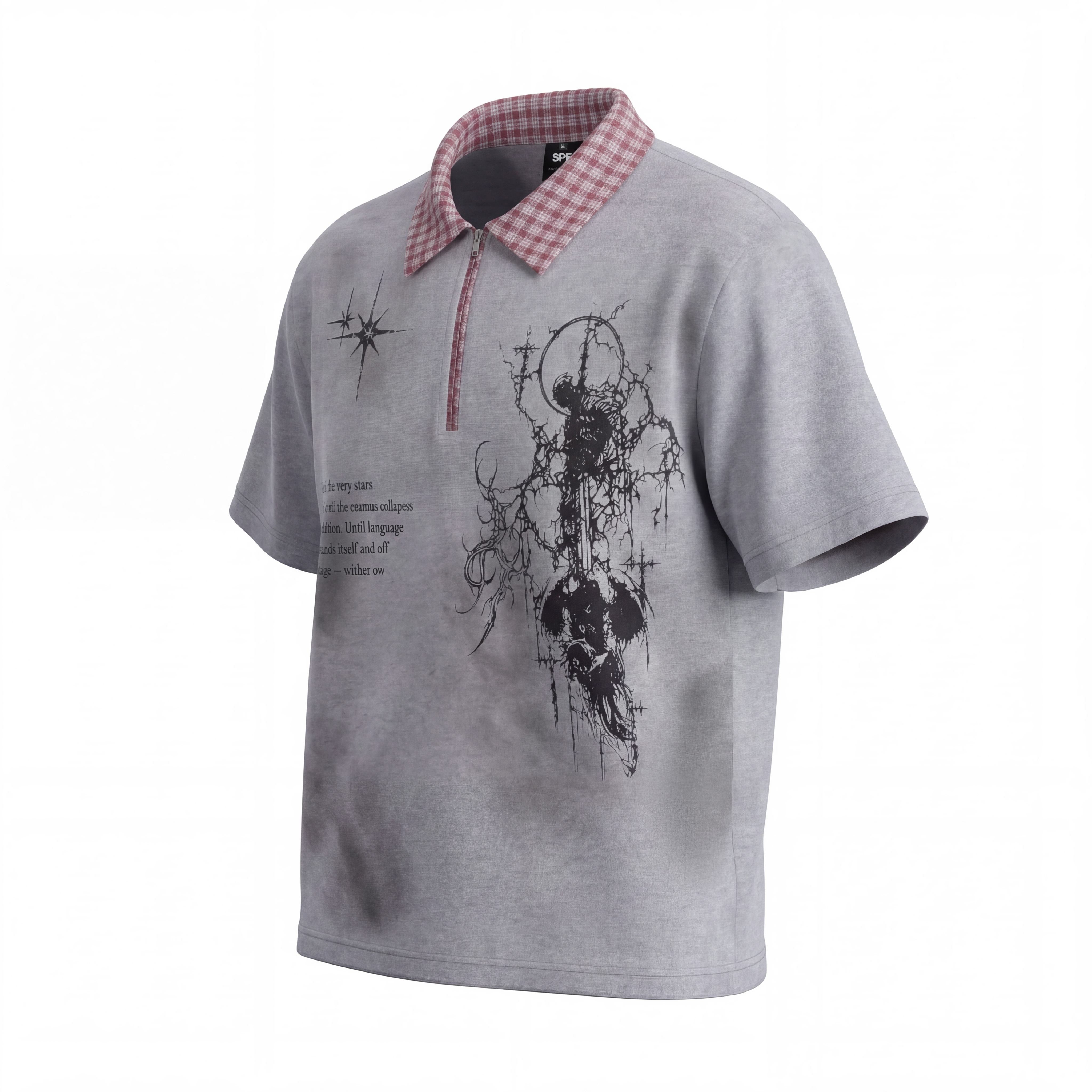 Omirad “Grunge Star Zip Polo Tee”