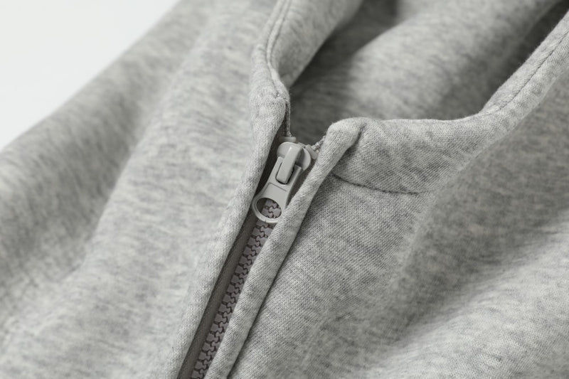 Omirad Devil Horn Studded High-Neck Zip Hoodie