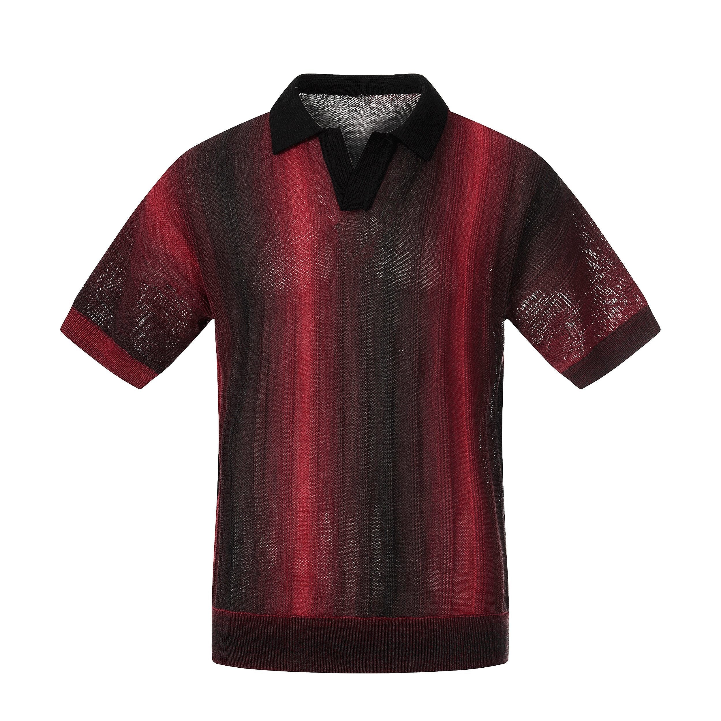 Omirad “Gradient Knit Polo Tee”