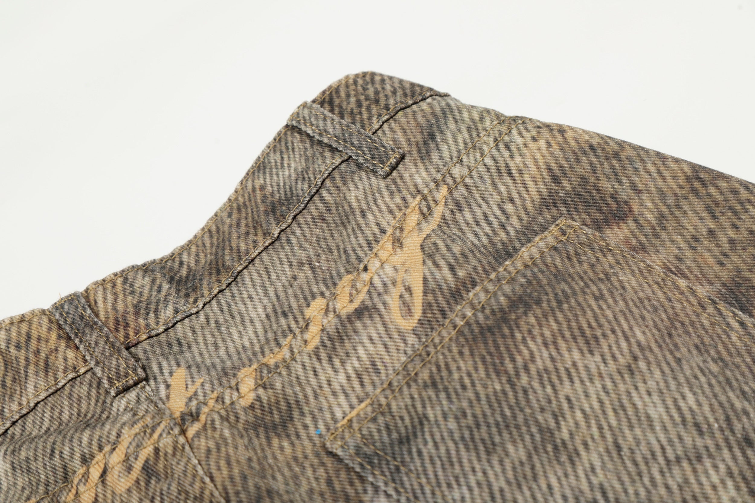 Omirad Leopard Wash Wide-Leg Jeans