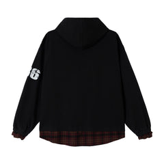 Omirad Plaid-Lined Zip Hoodie