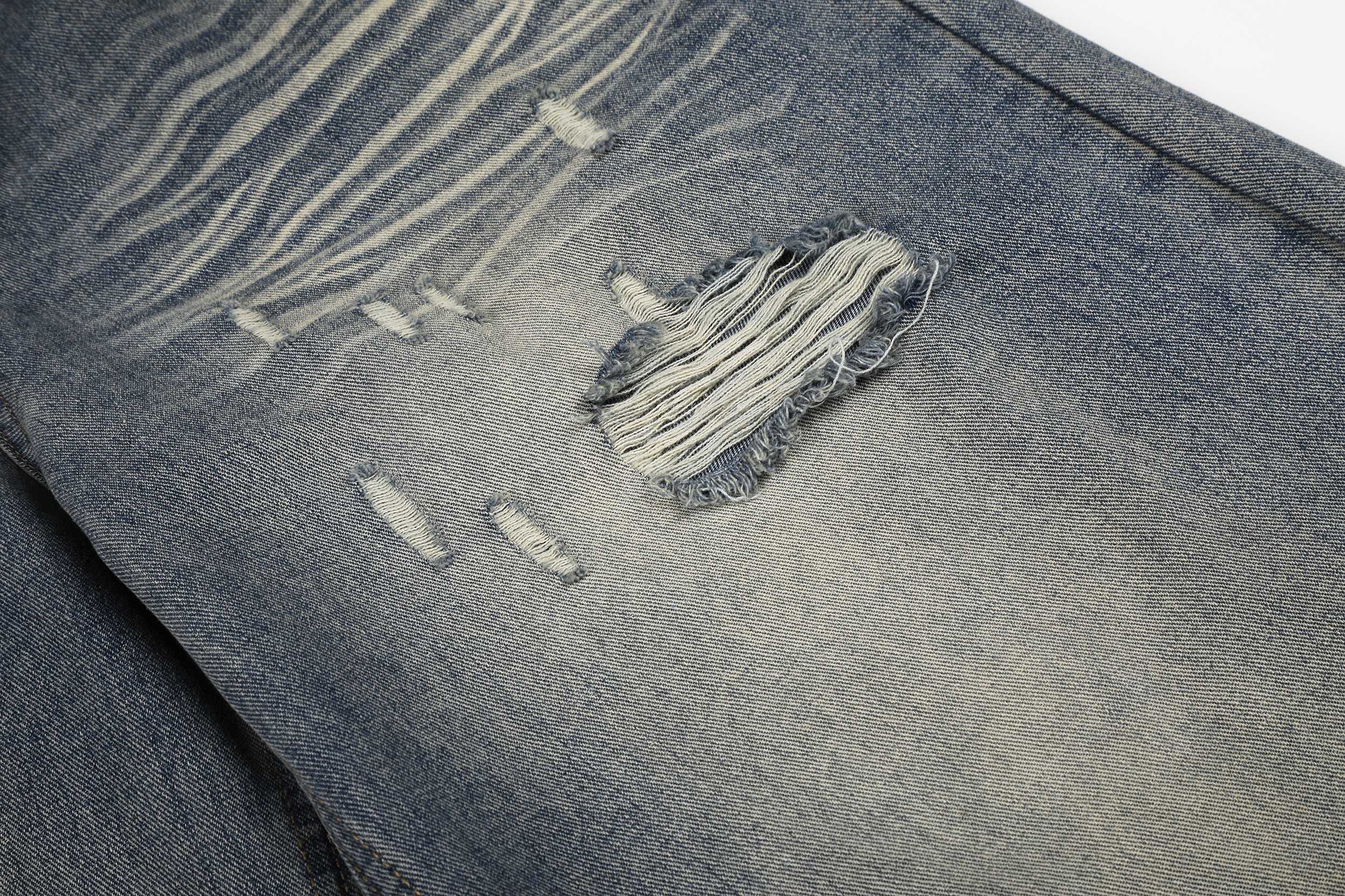 Omirad Distressed Wide-Leg Jeans