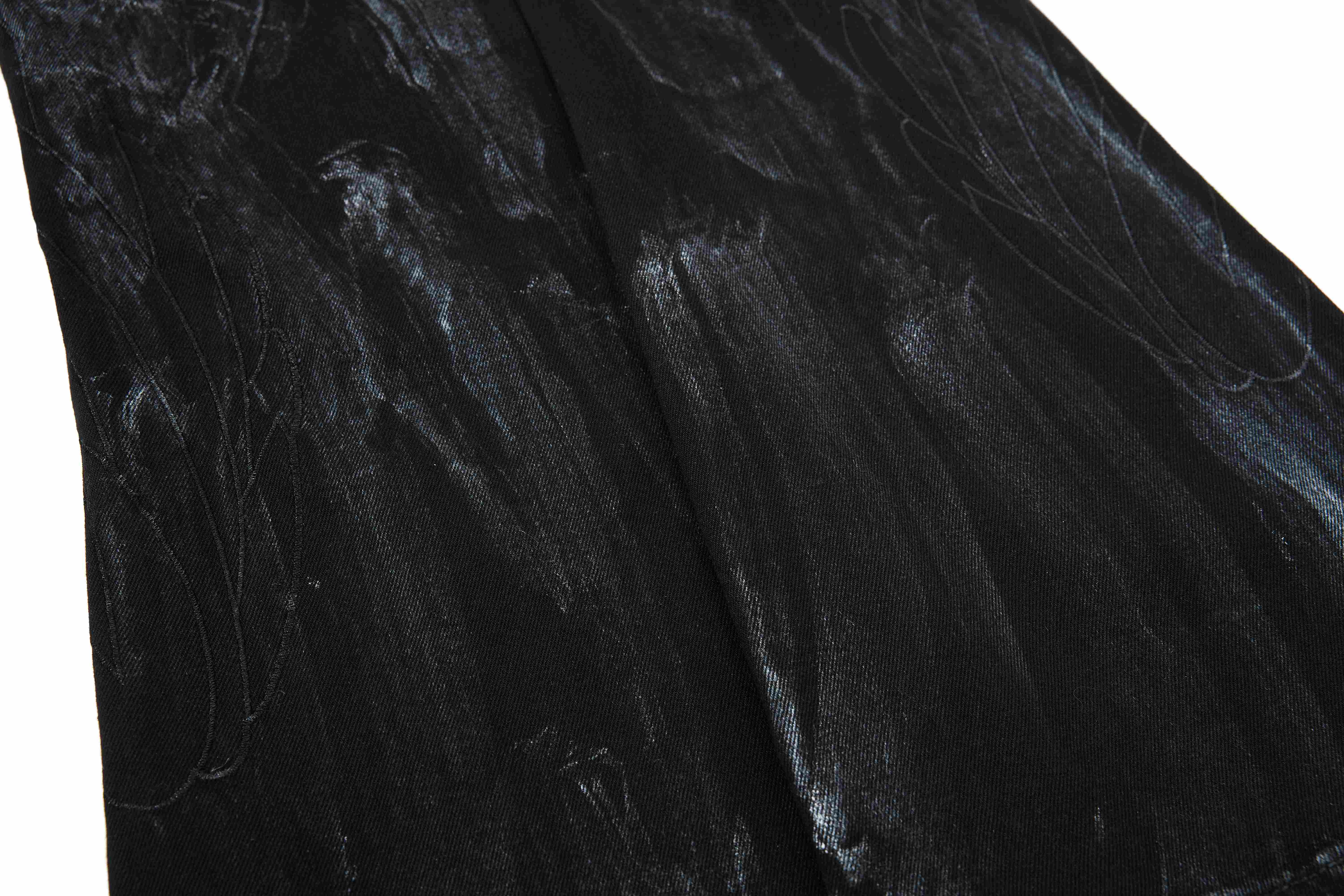 Omirad Washed Utility Flare Denim Jeans