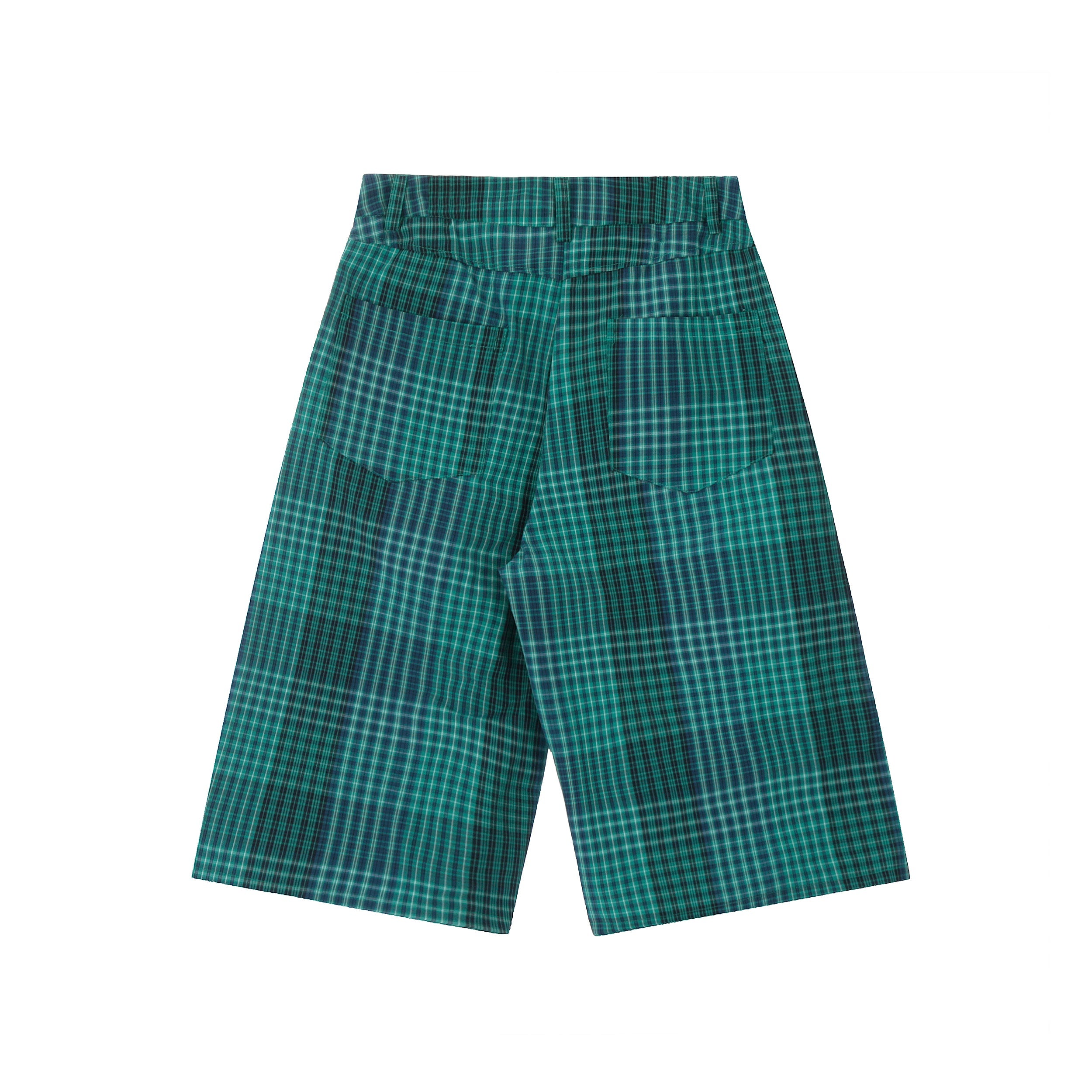 Omirad Checkered Wide-Leg Shorts