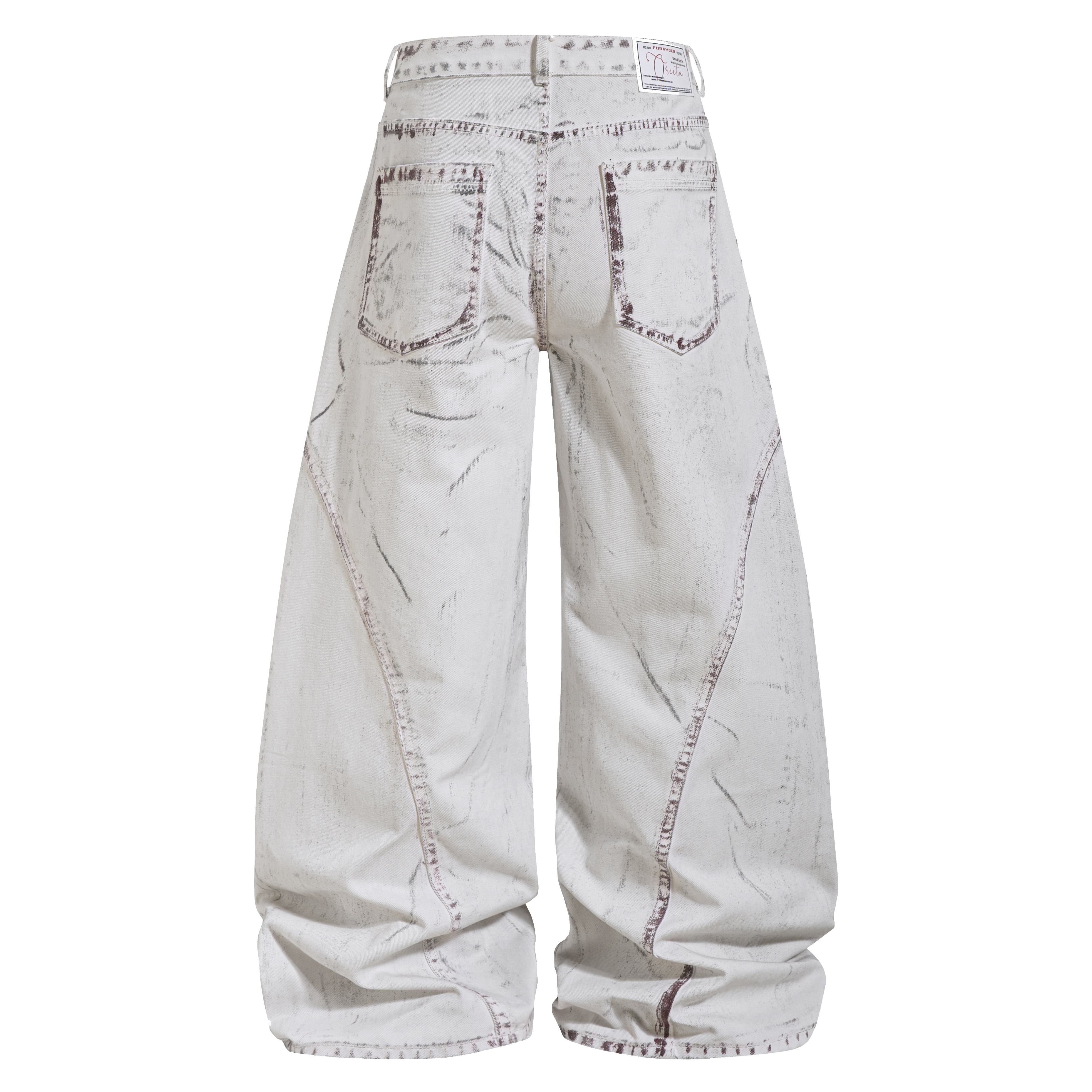 Omirad Washed Panel Denim Pants