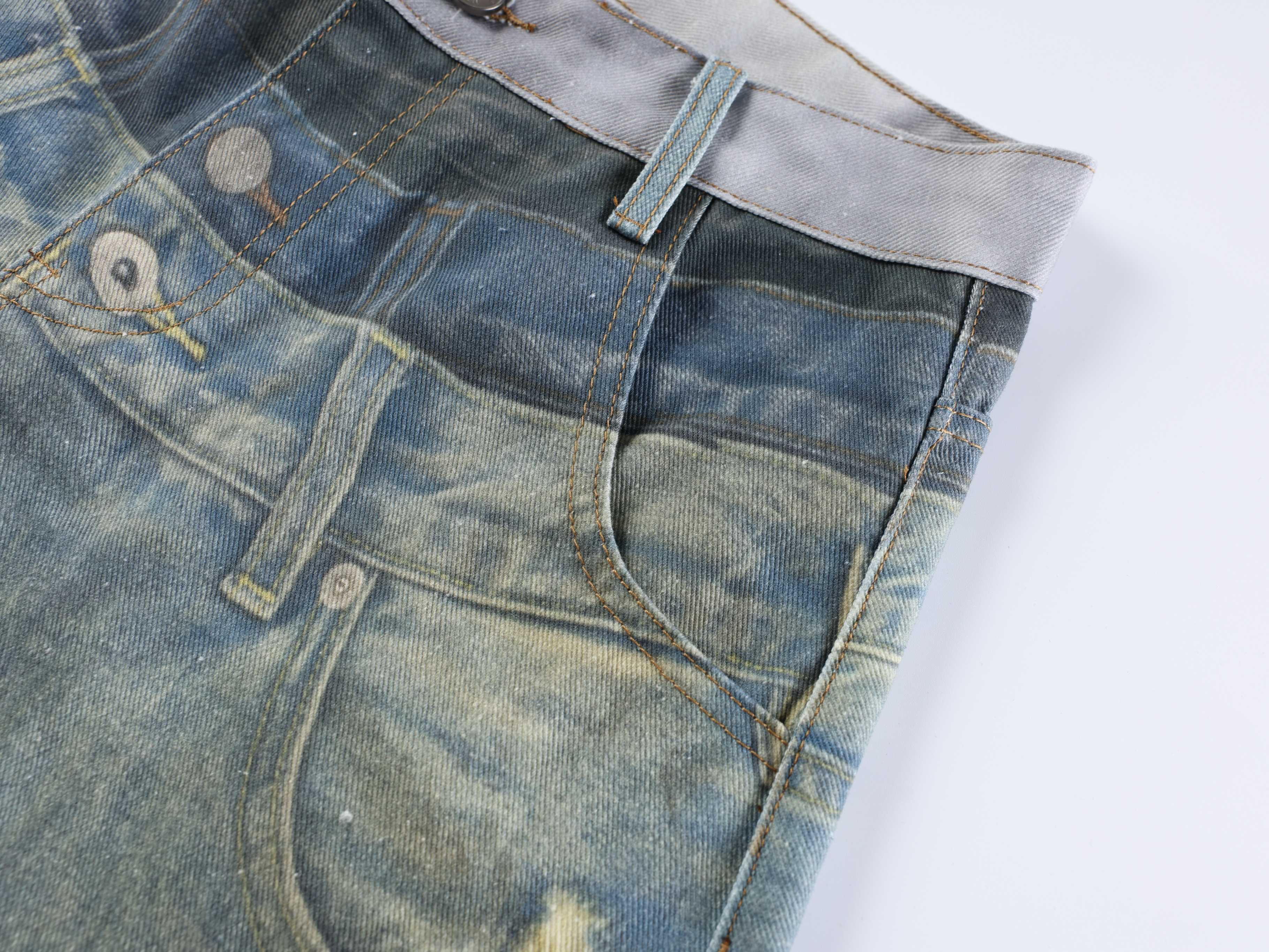 Omirad “Layered Fade Distressed Balloon Jeans”