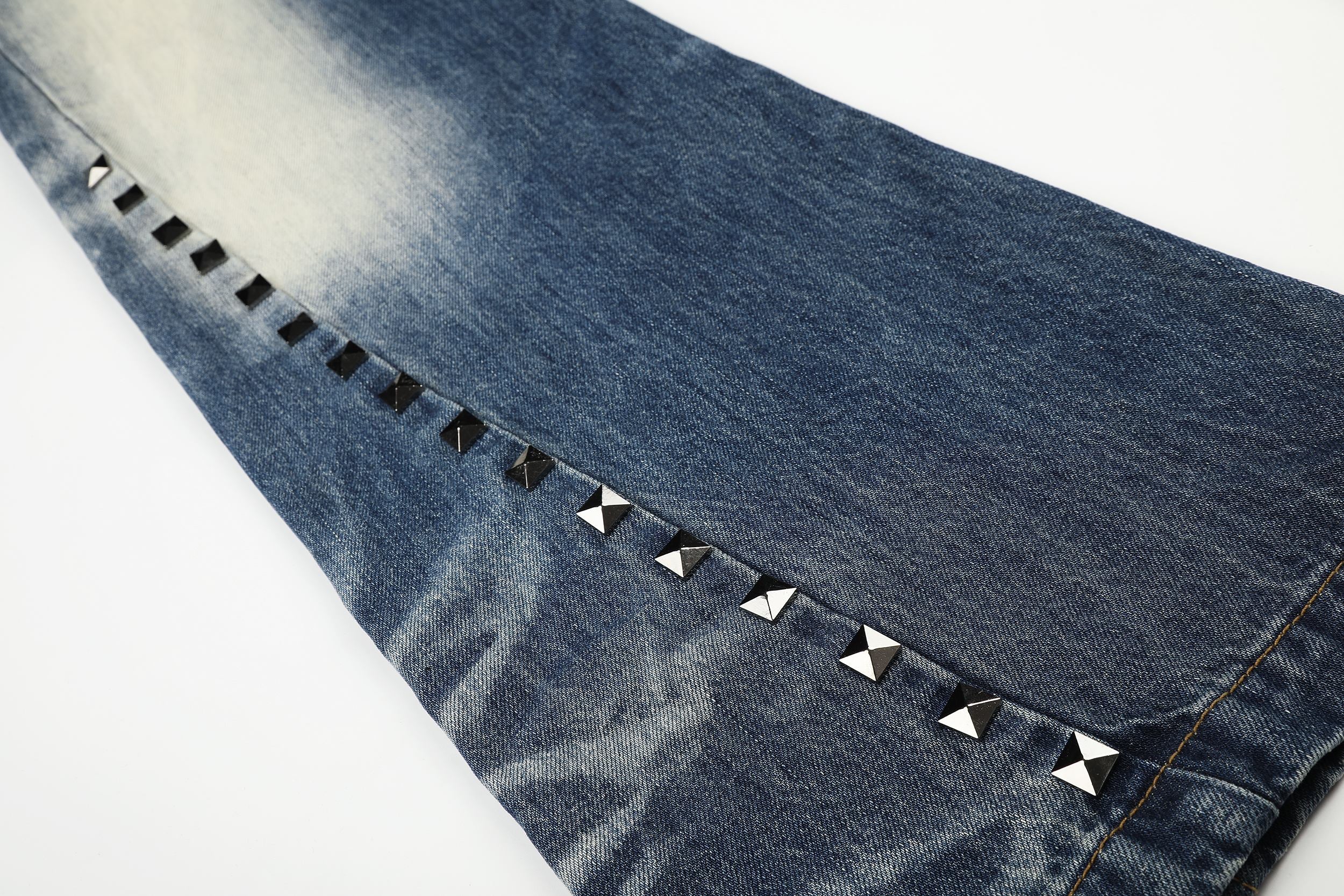 Omirad Studded Vintage Wash Jeans
