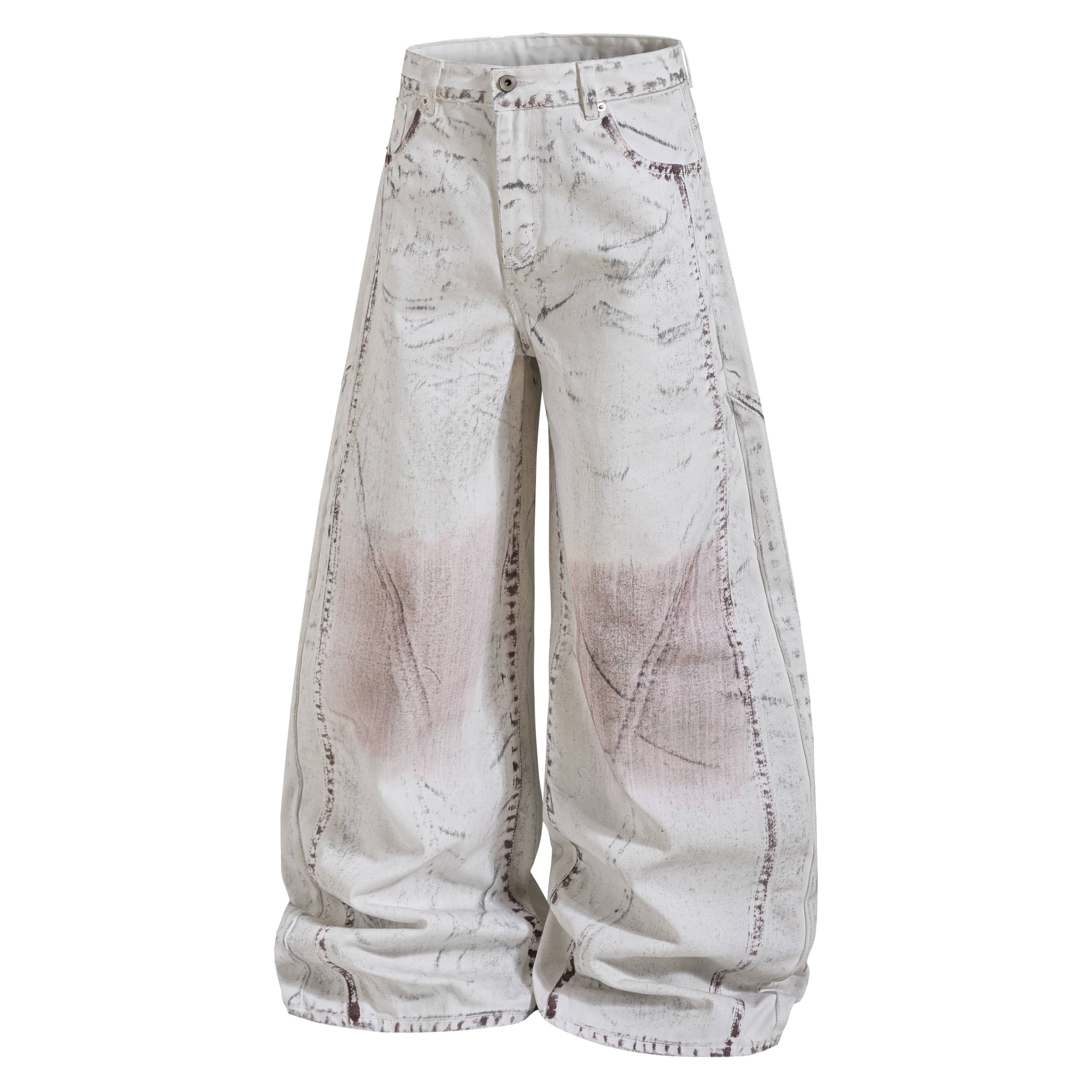Omirad Washed Panel Denim Pants