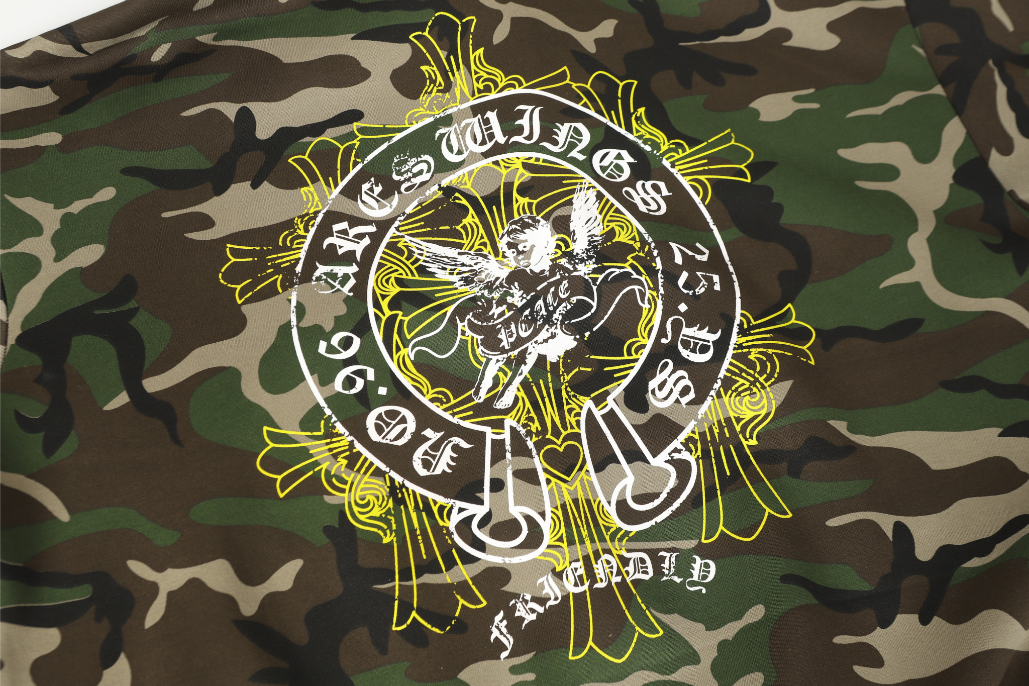 Omirad Camo Angel Graphic Zip Hoodie