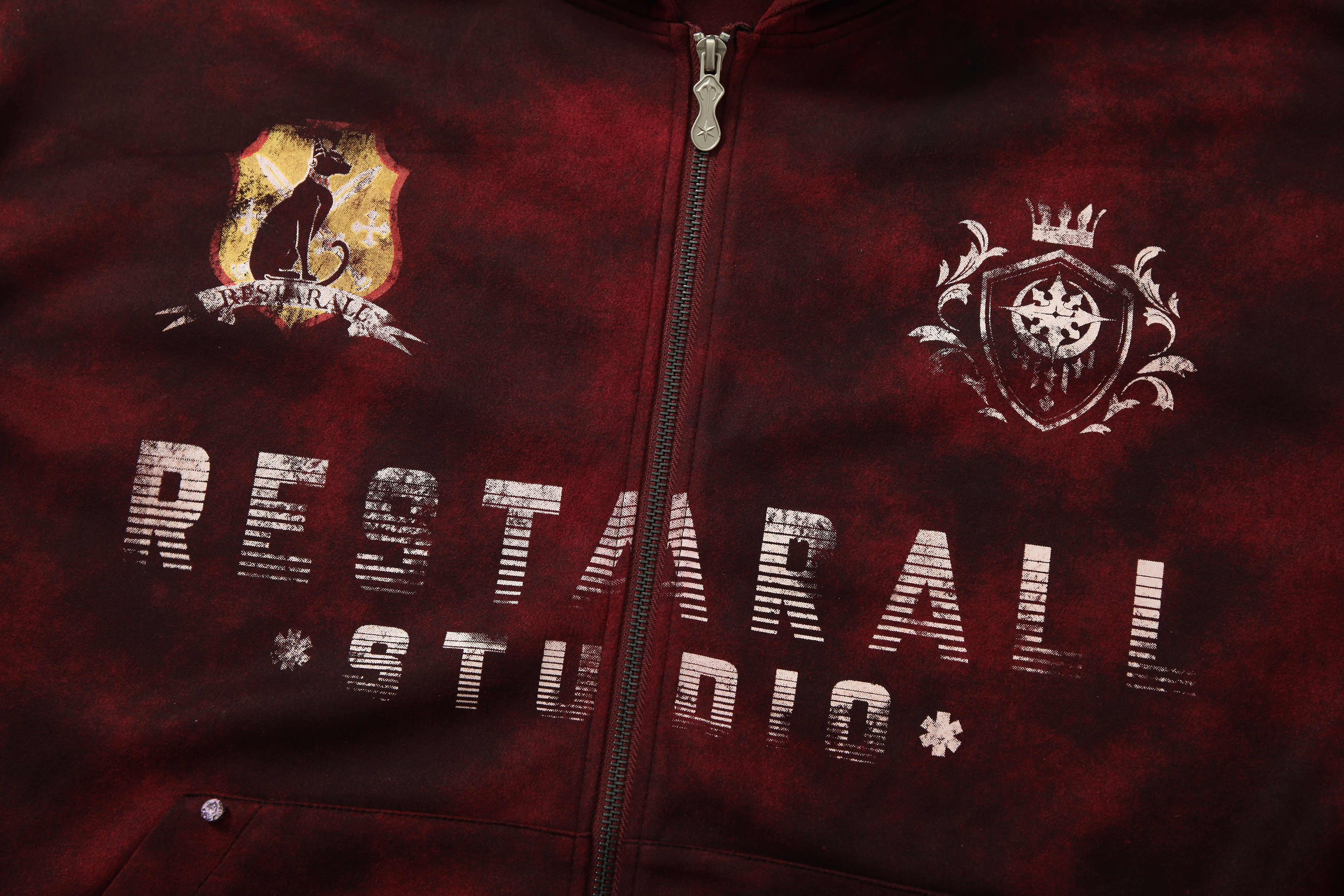 Omirad Burnout Effect Zip Hoodie