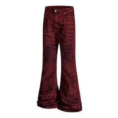 Omirad Tiger-Pattern Flared Pants