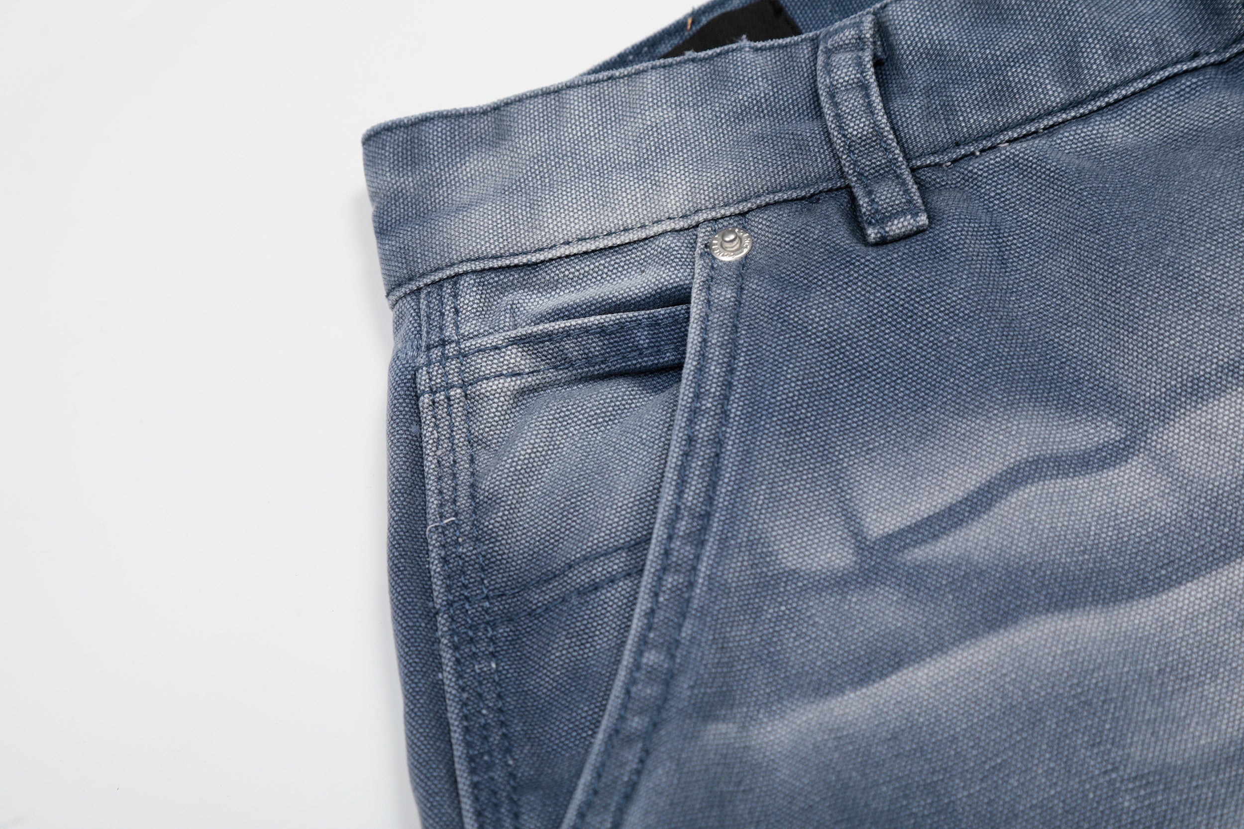Omirad Washed Wrinkle Effect Denim Jeans