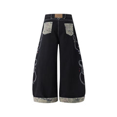 Omirad Camo Trim Wide-Leg Jeans