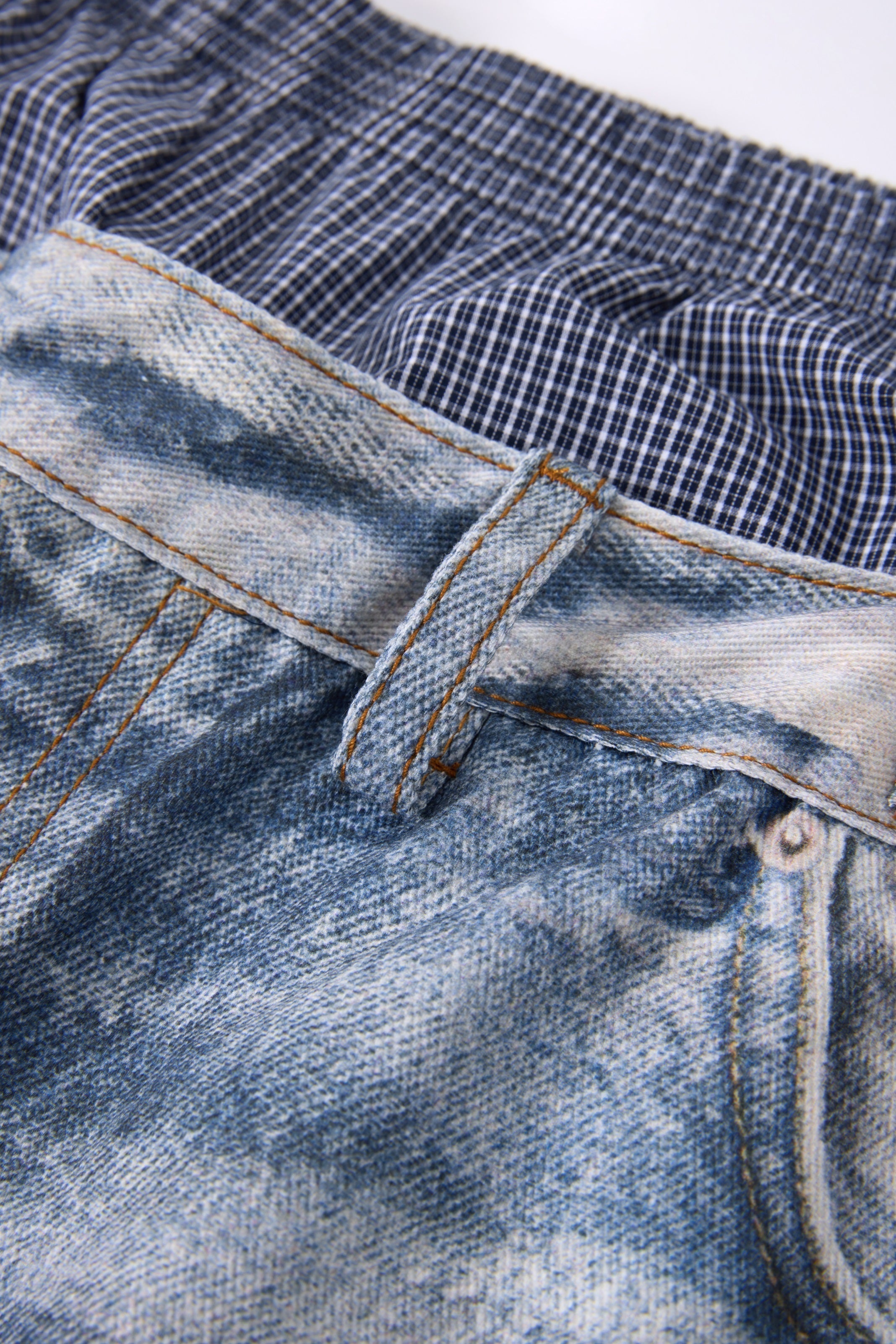 Omirad Layered Waist Distressed Jeans