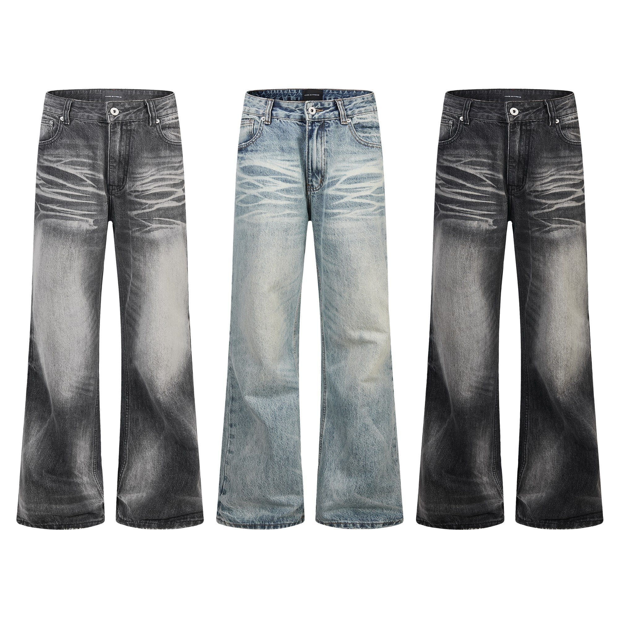Omirad Vintage Washed Wide-Leg Jeans
