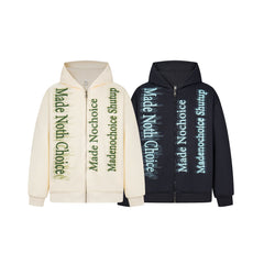 Omirad Gradient Letter Zip Hoodie