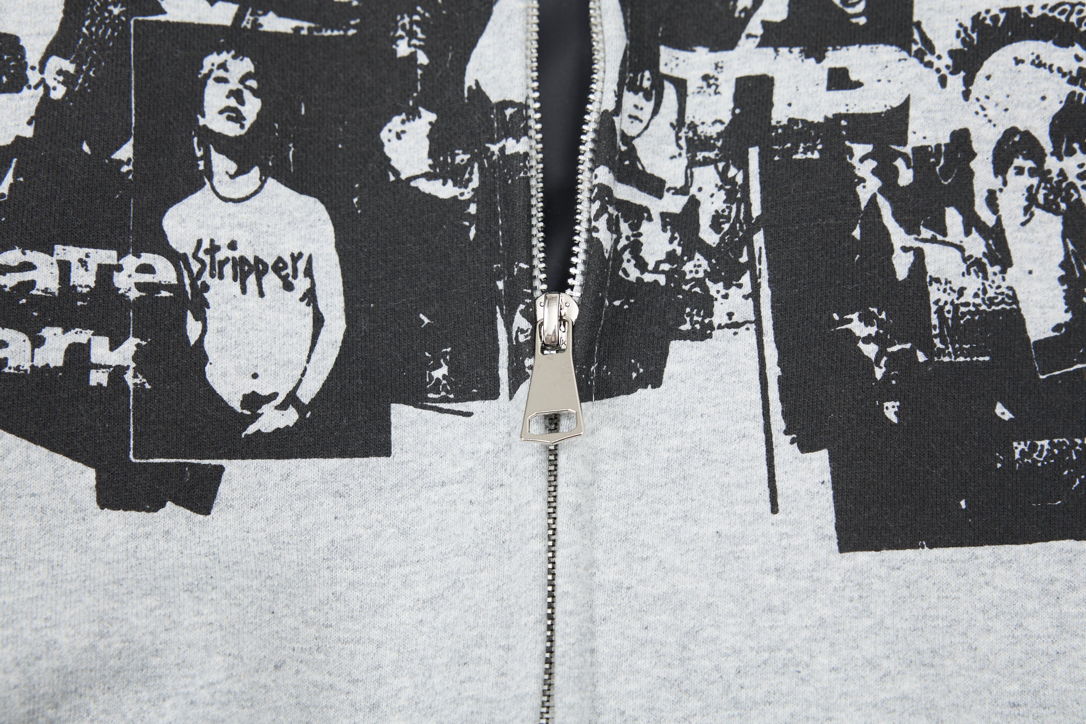 Omirad Retro Collage Print Zip Hoodie