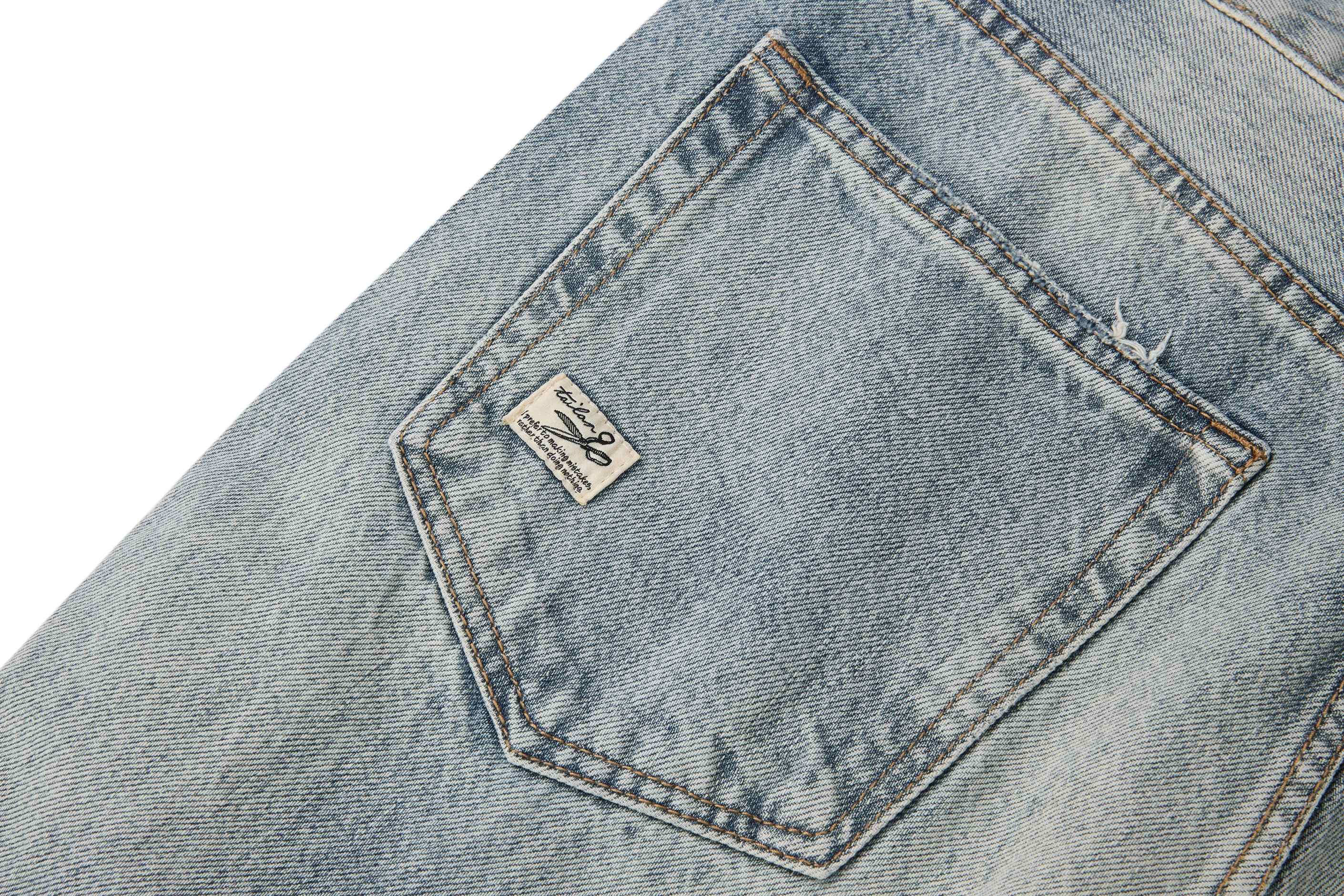 Omirad Vintage Washed Wide-Leg Jeans