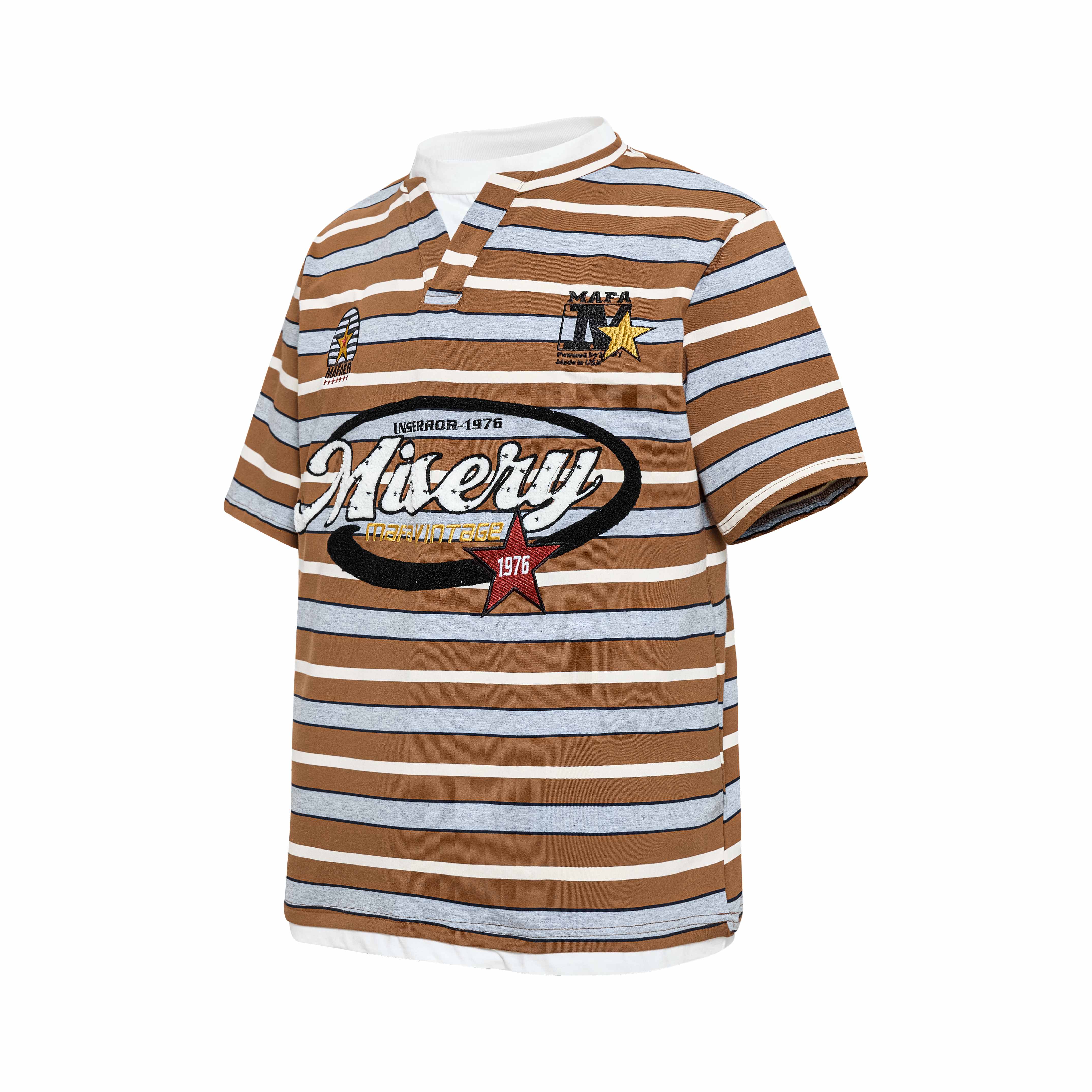 Omirad Vintage Striped Varsity Tee