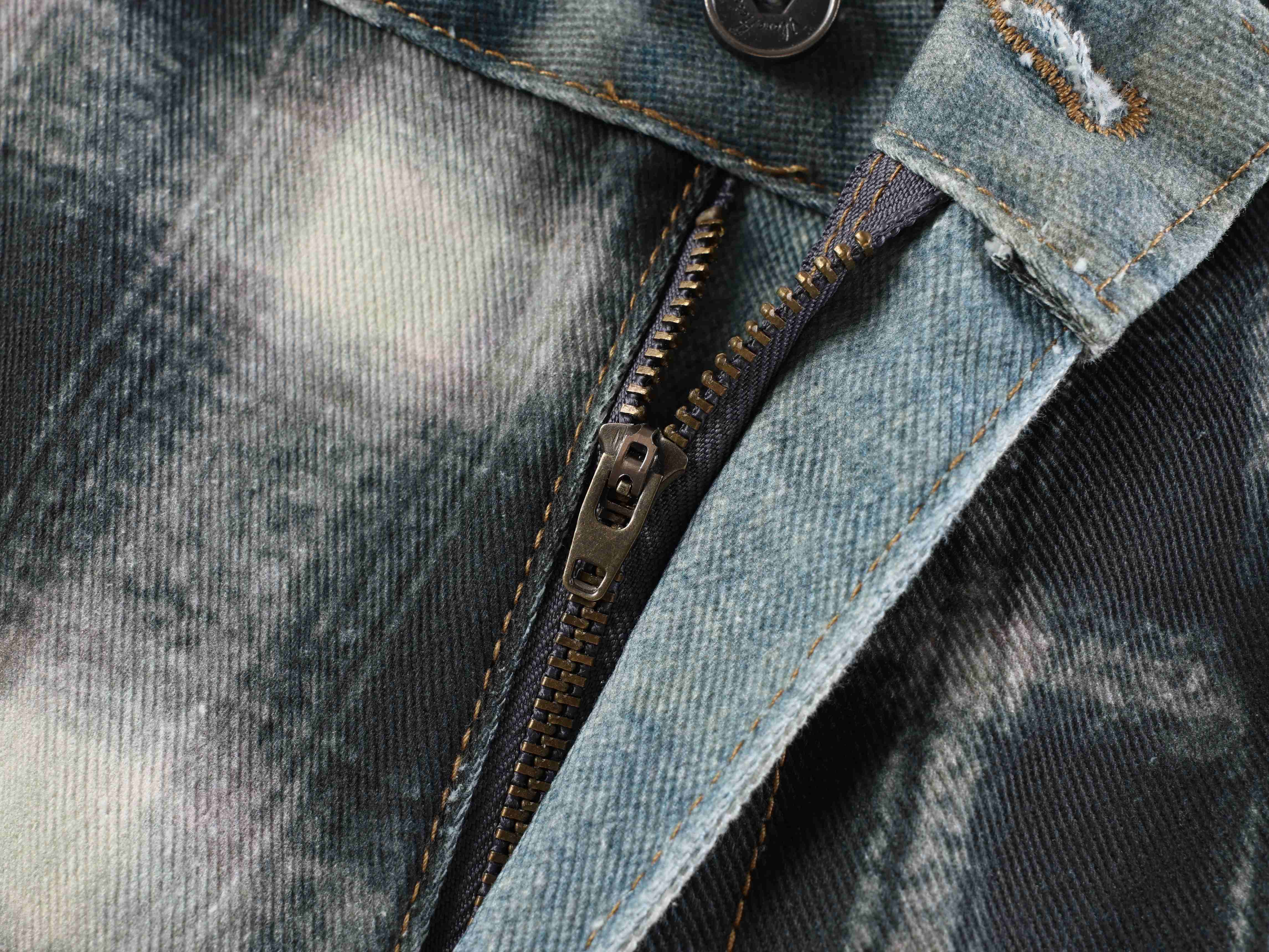 Omirad “Layered Flannel Patchwork Balloon Jeans”