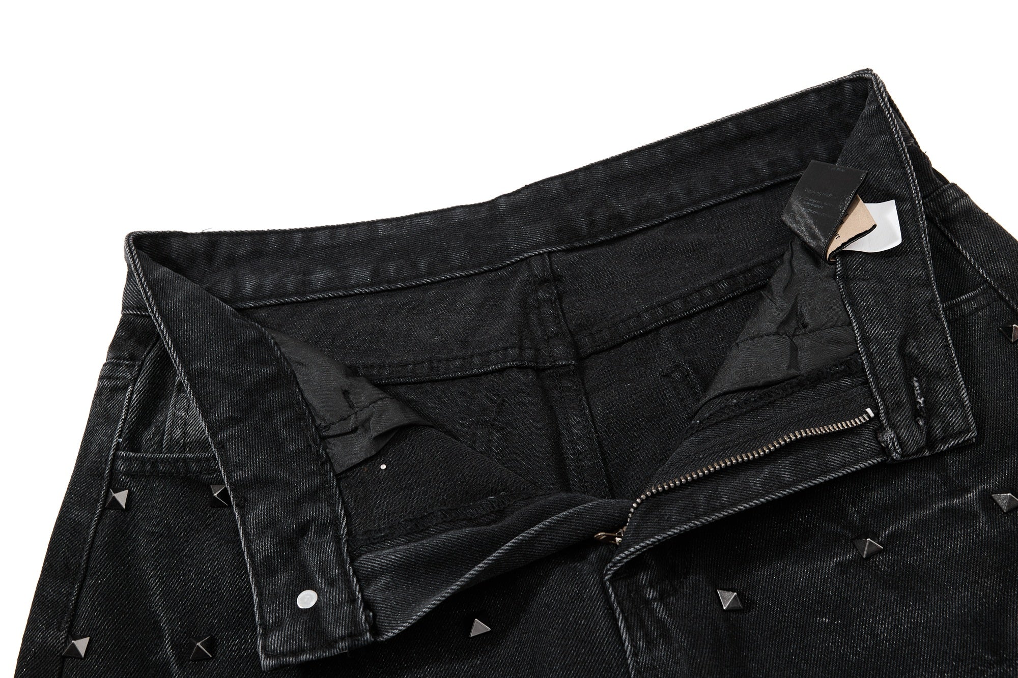 Omirad Studded Wide-Leg Denim Jeans