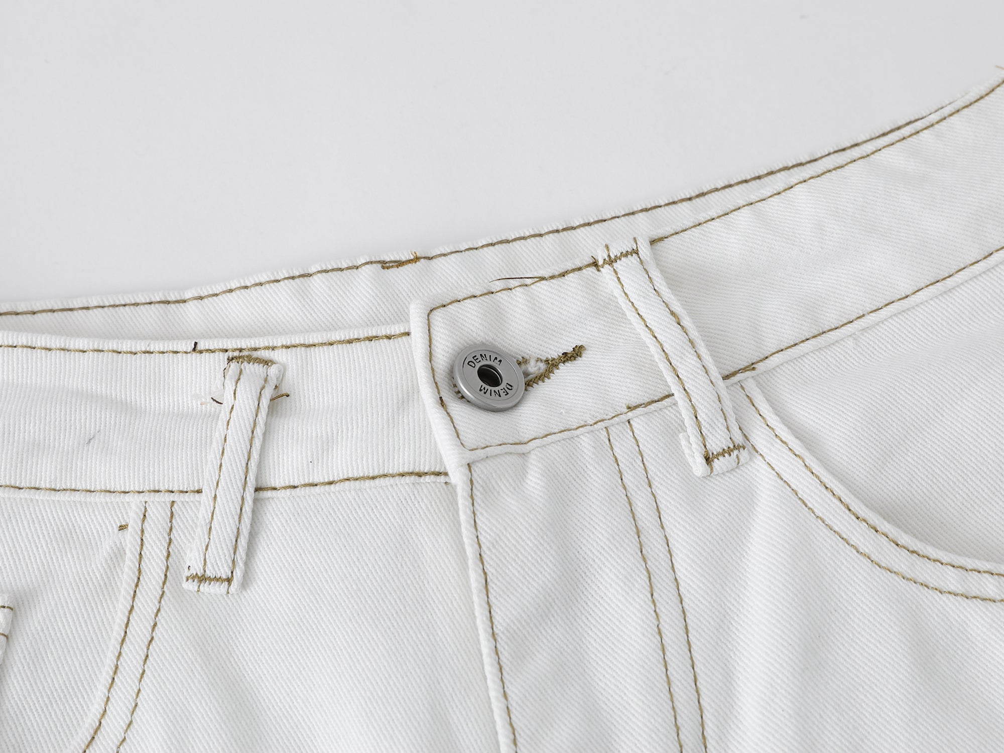 Omirad Distressed Gradient Wide-Leg Denim Shorts