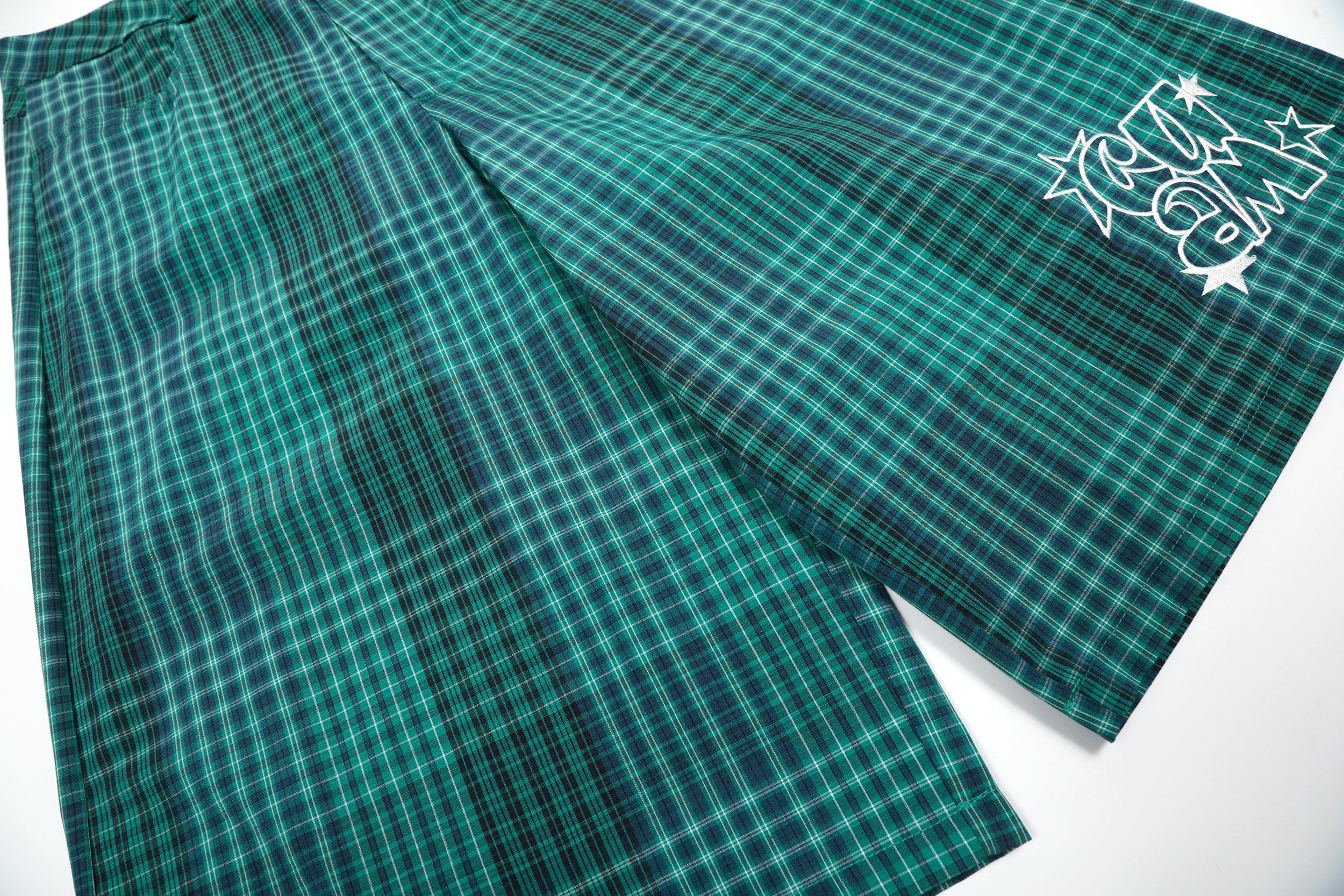 Omirad Checkered Wide-Leg Shorts
