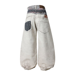 Omirad “Layered Belt Utility Balloon Jeans”