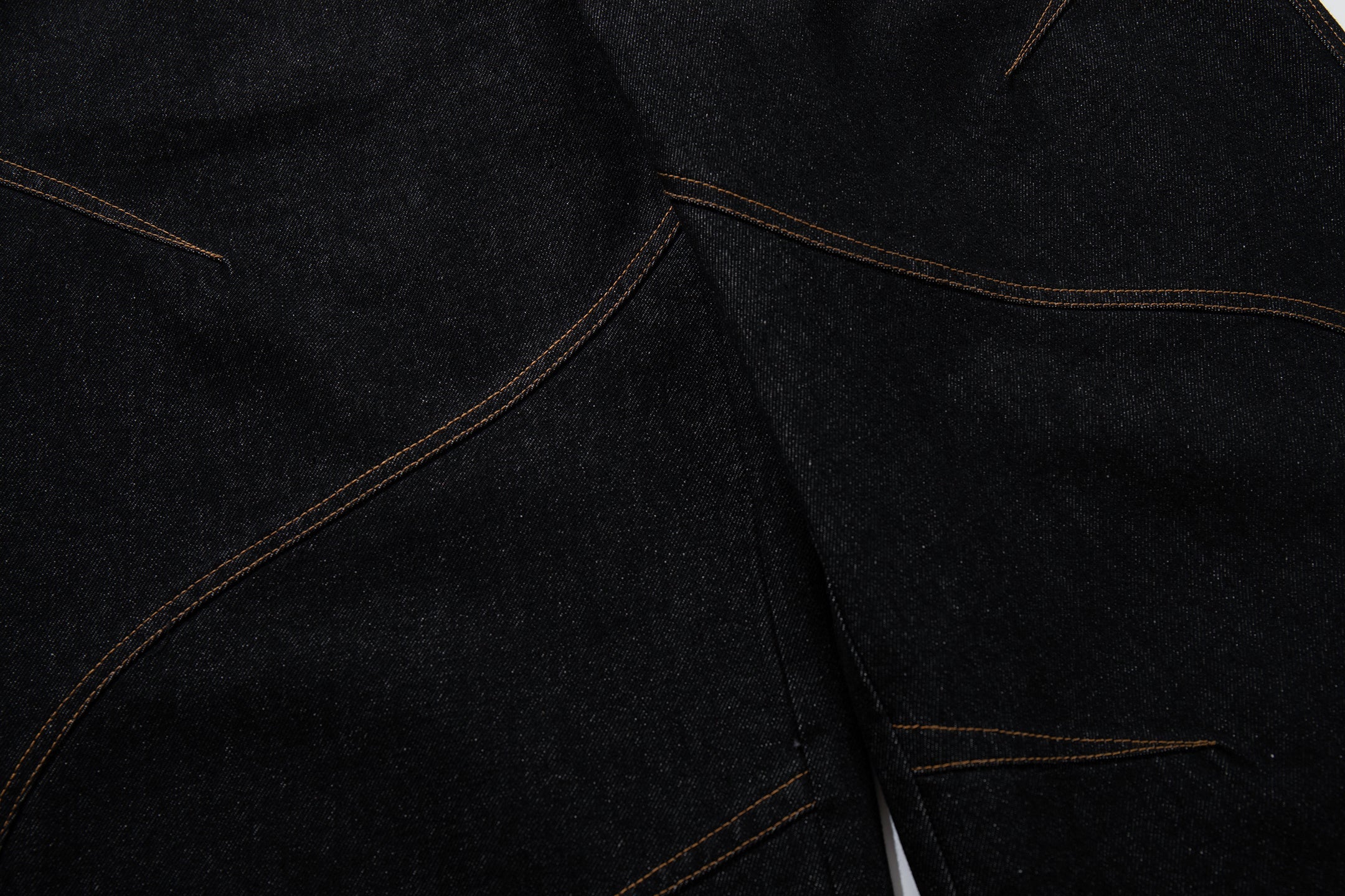 Omirad Curved Panel Wide Leg Denim Pants