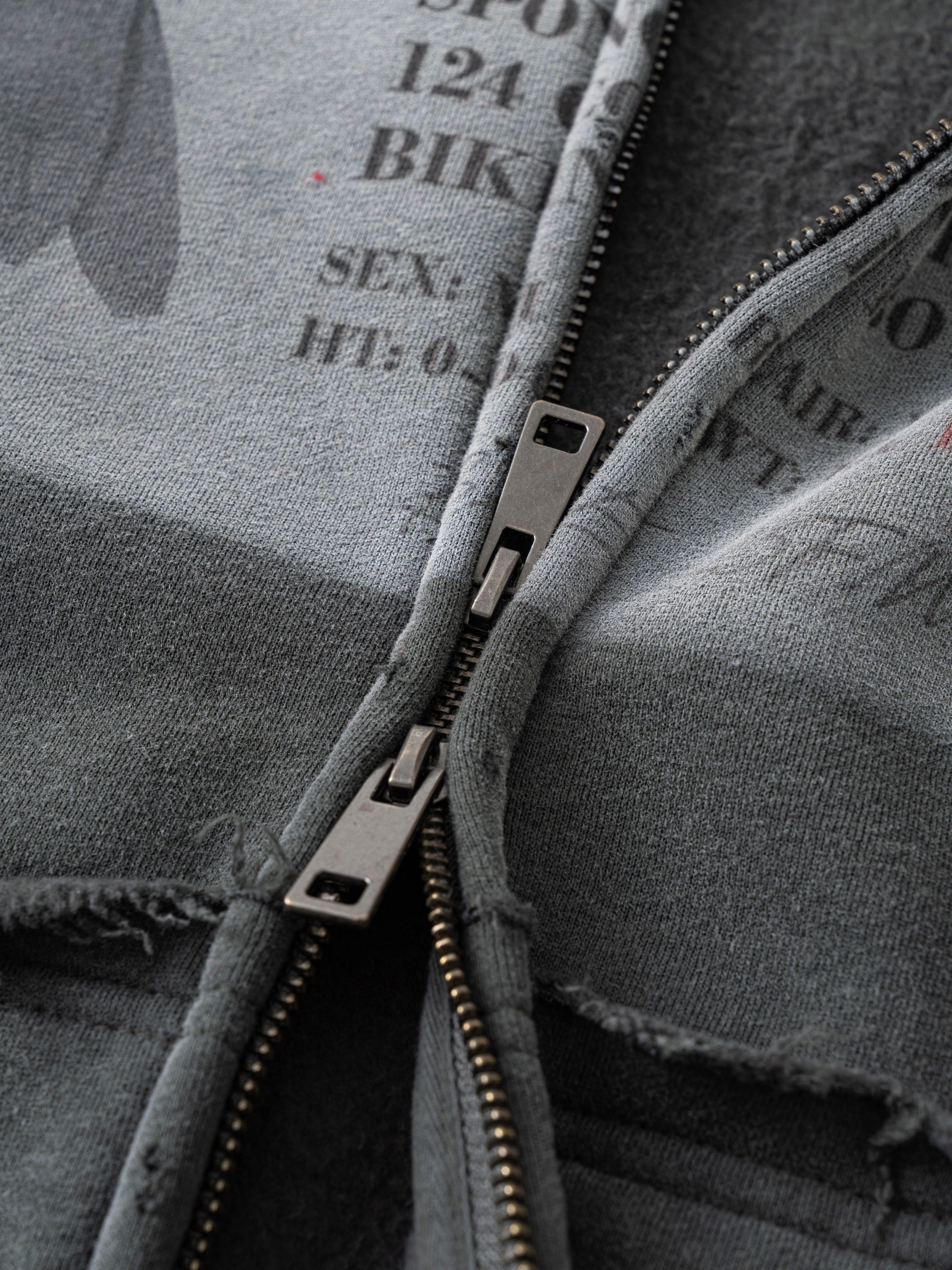 Omirad Vintage Wash Graphic Zip Hoodie
