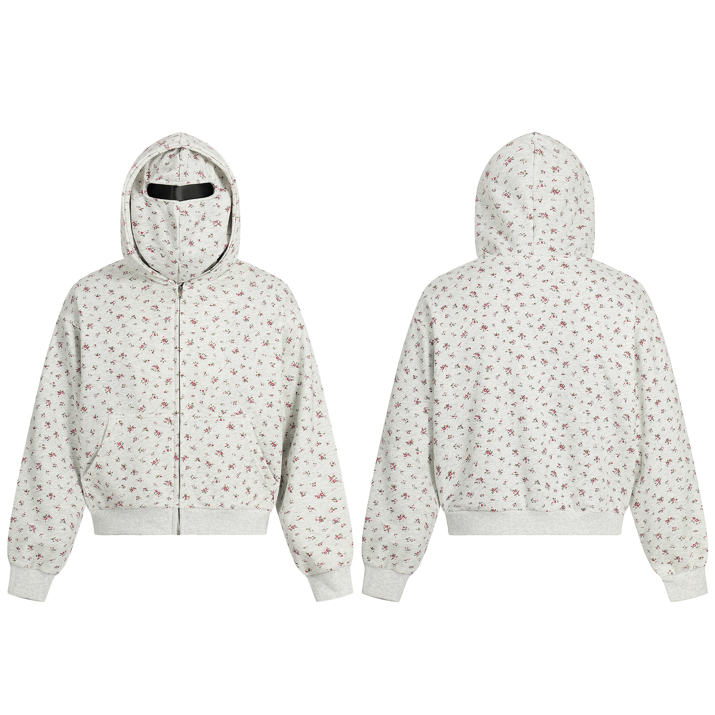 Omirad Floral Balaclava Zip Hoodie
