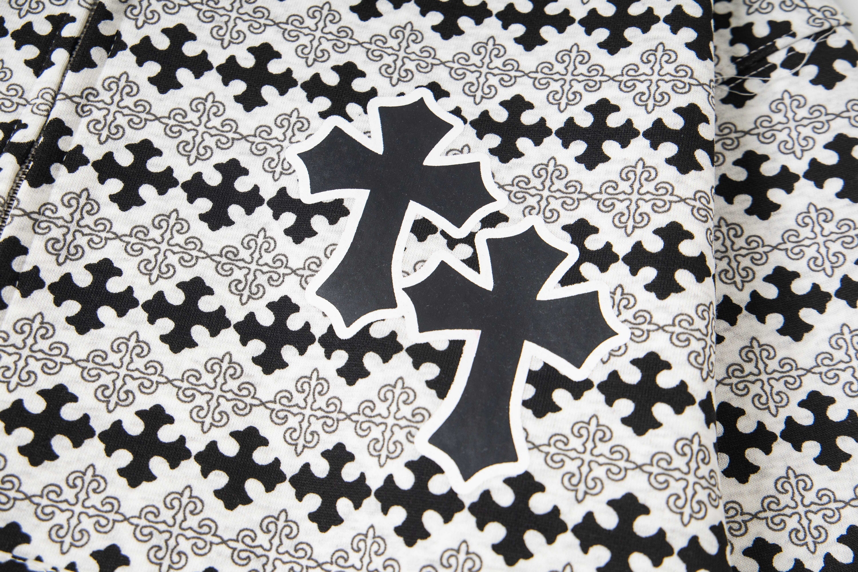 Omirad Gothic Pattern Full-Zip Hoodie