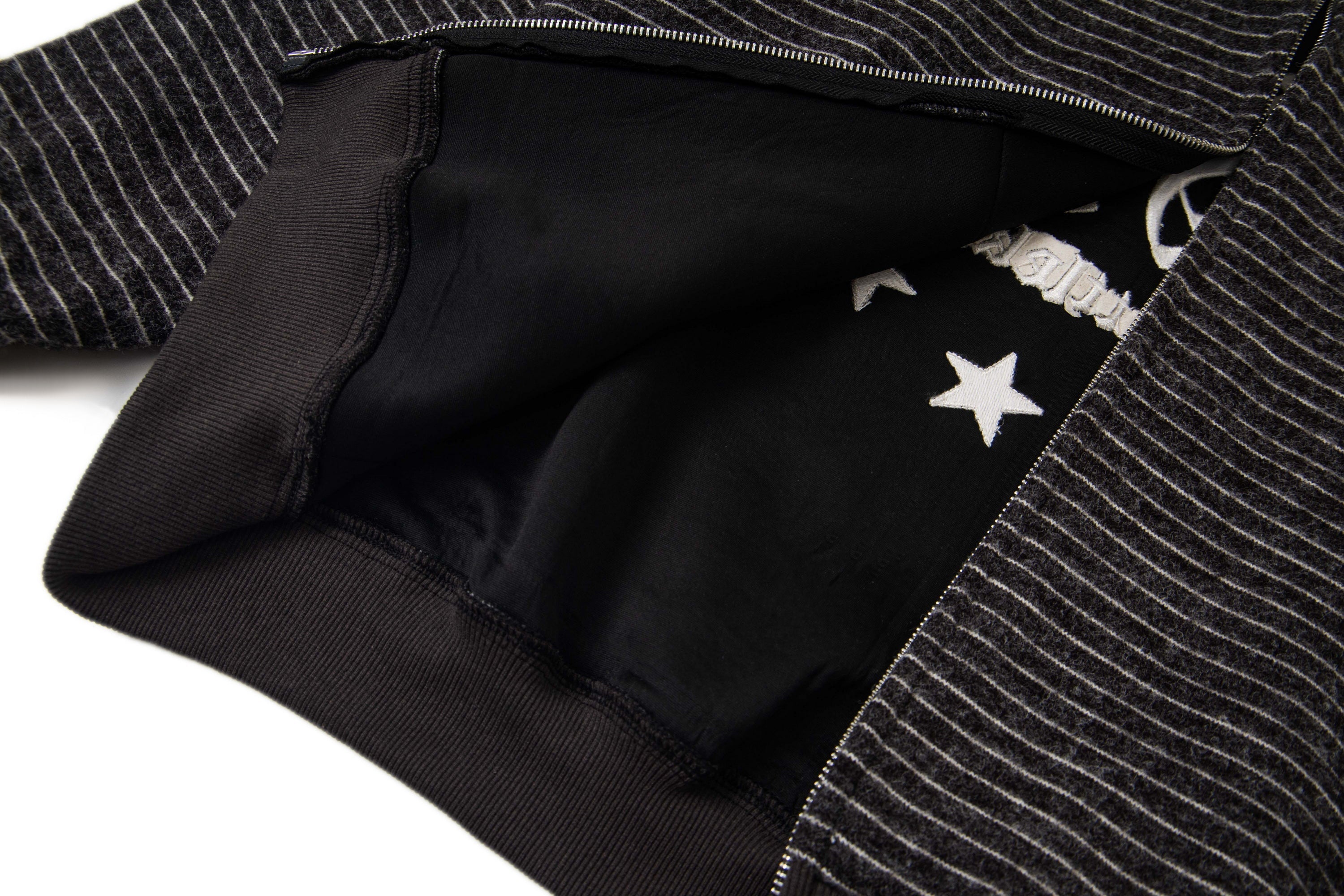 Omirad Striped Knit Zip Hoodie