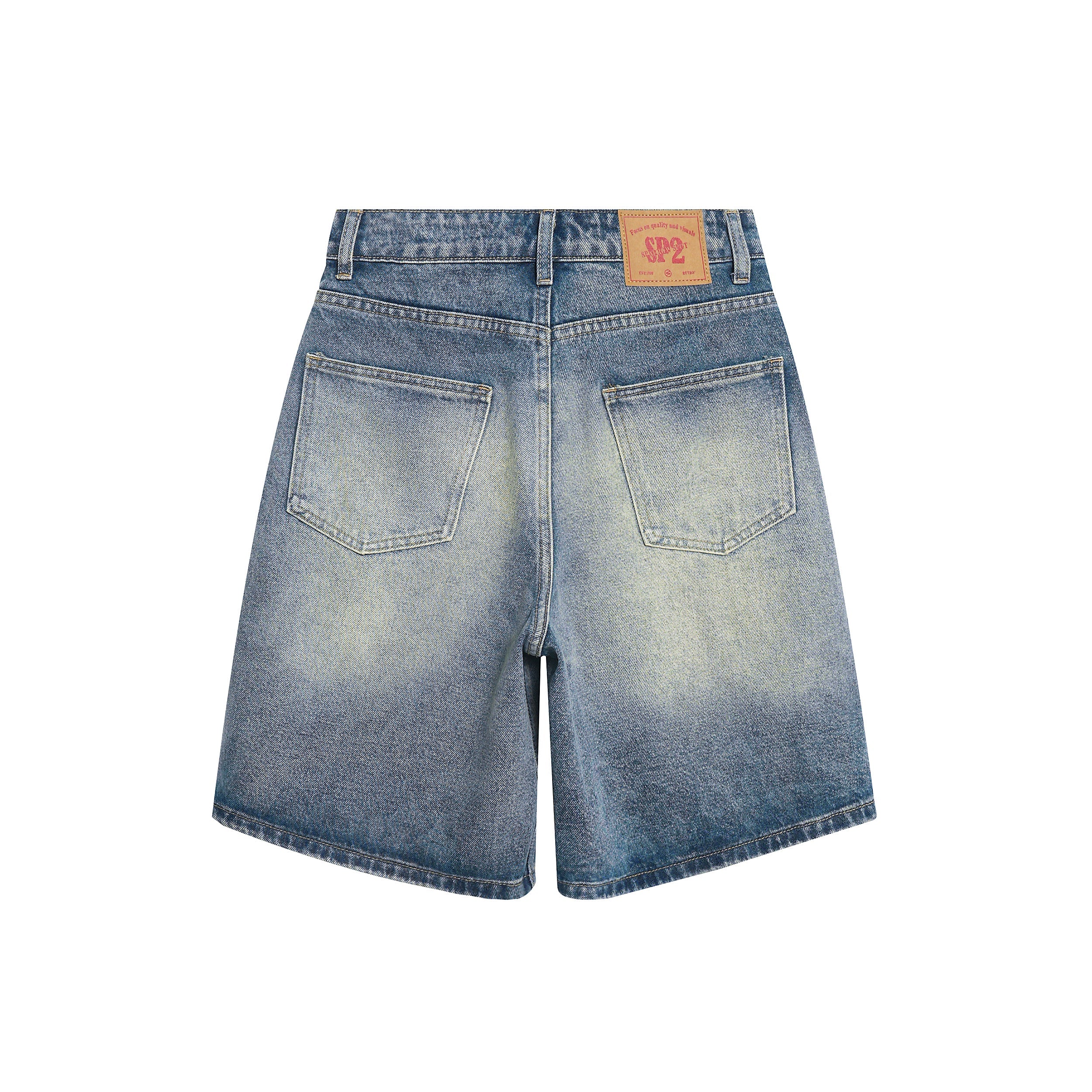 Omirad Faded Wide-Leg Denim Shorts