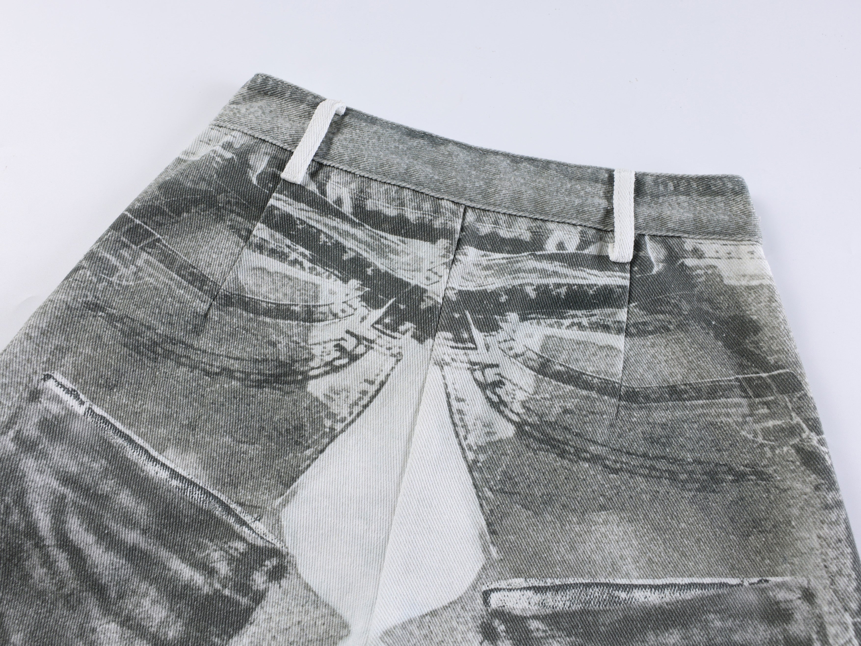 Omirad Graphic Panel Wide-Leg Pants