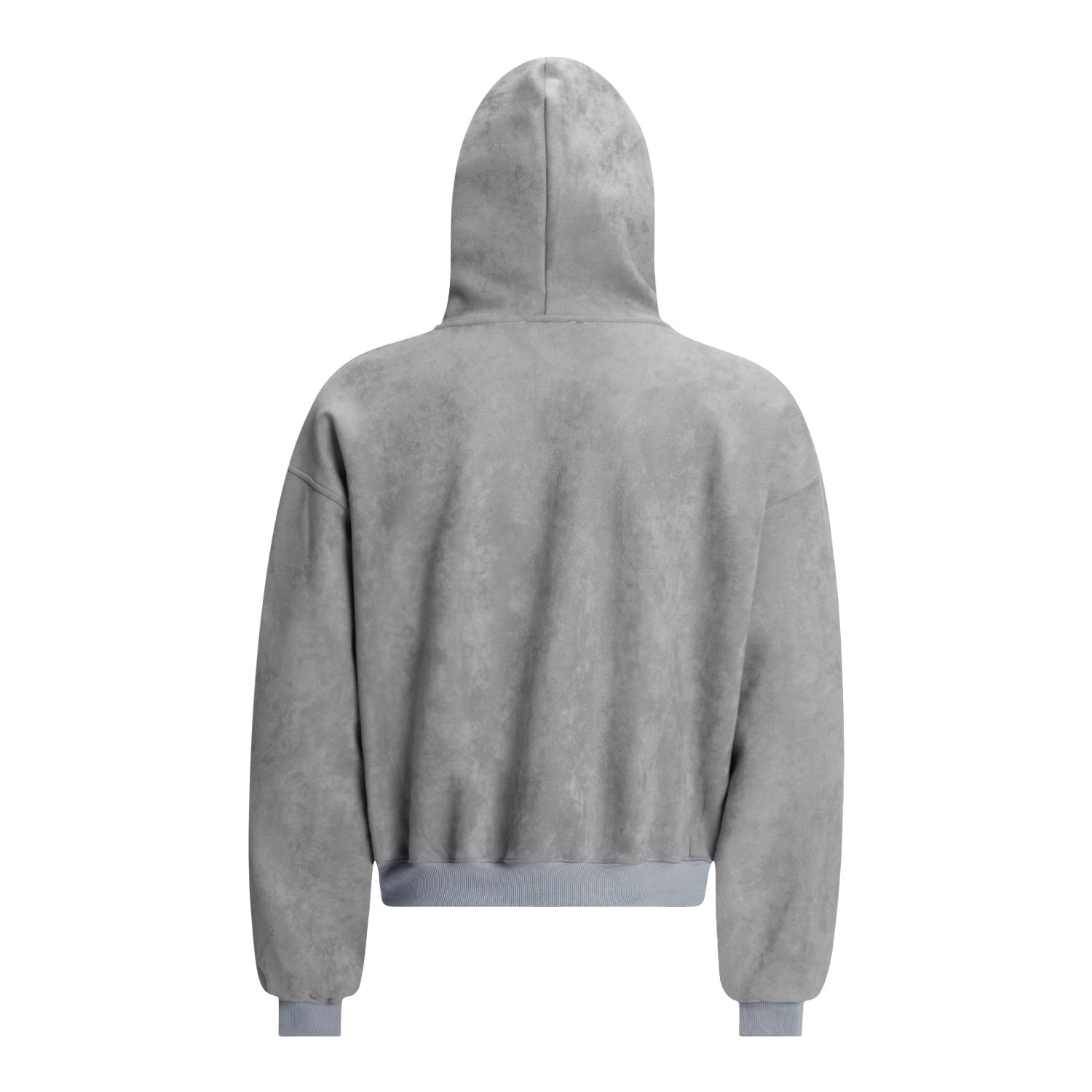 Omirad Gothic Embroidered Suede Zip Hoodie