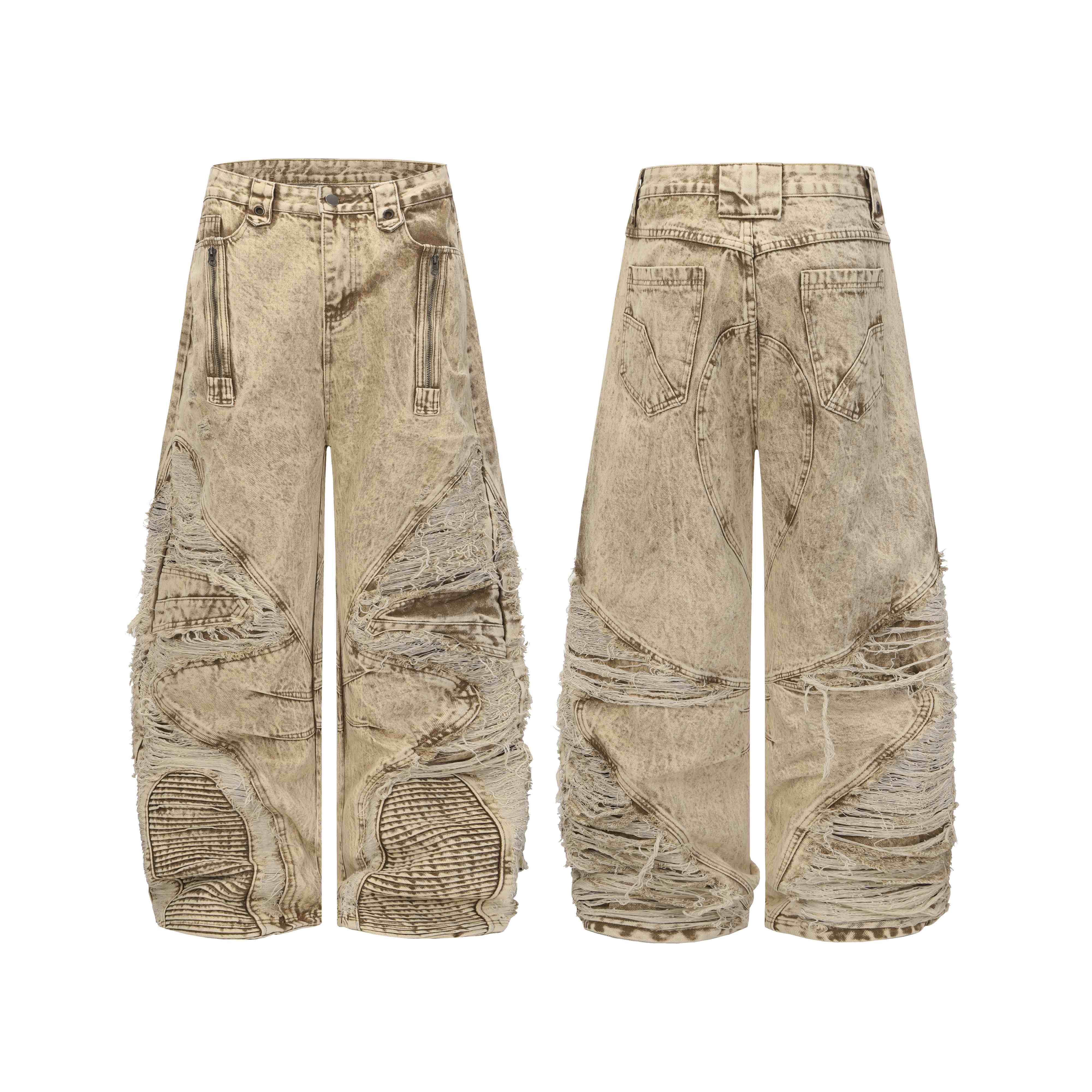 Omirad “Vintage Distressed Panel Jeans”