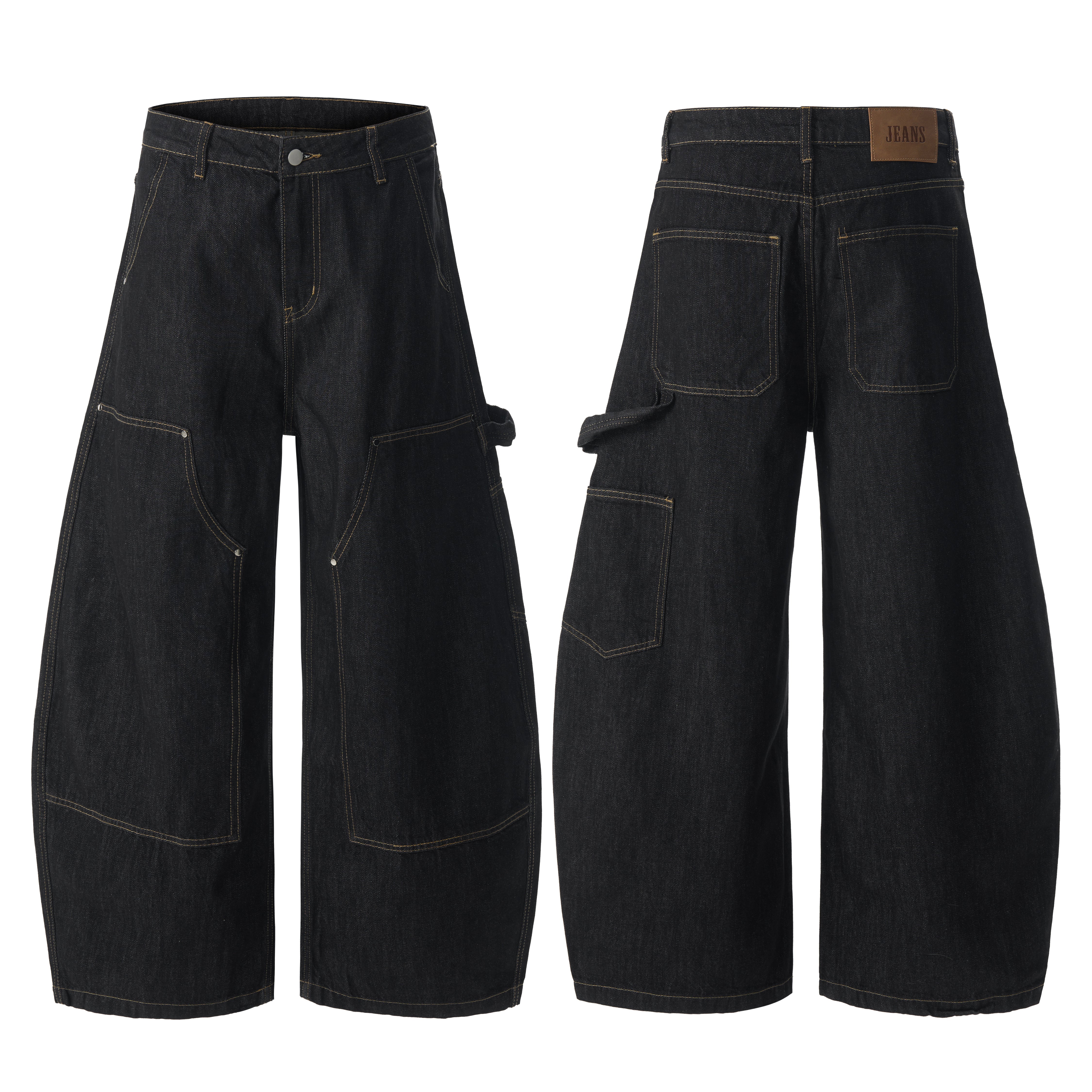 Omirad Utility Wide-Leg Denim Pants