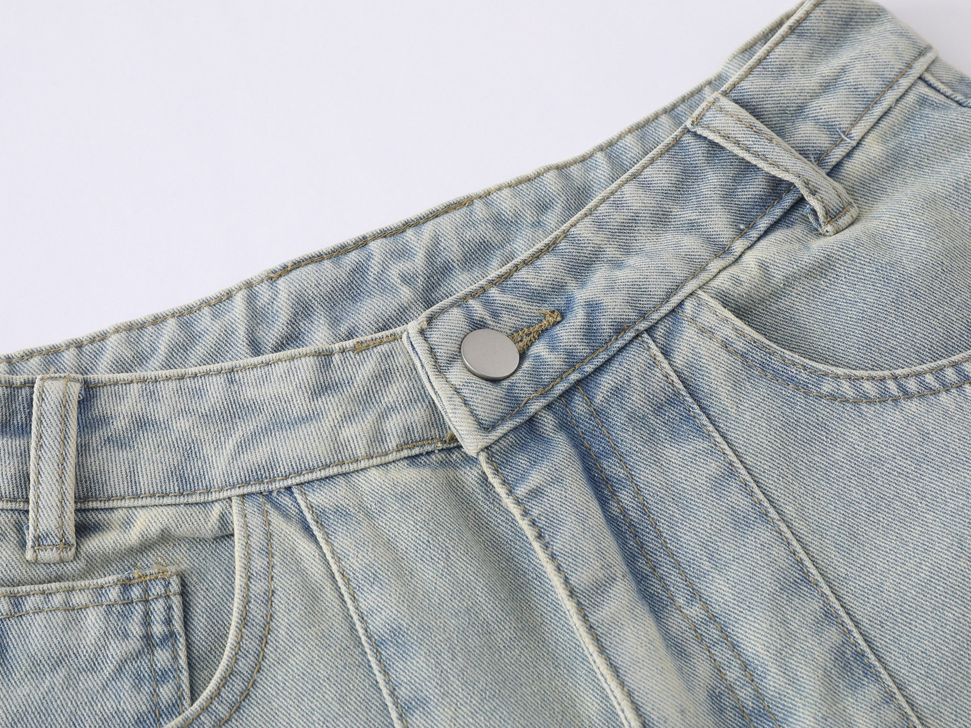 Omirad “Star Distressed Wide-Leg Jeans”