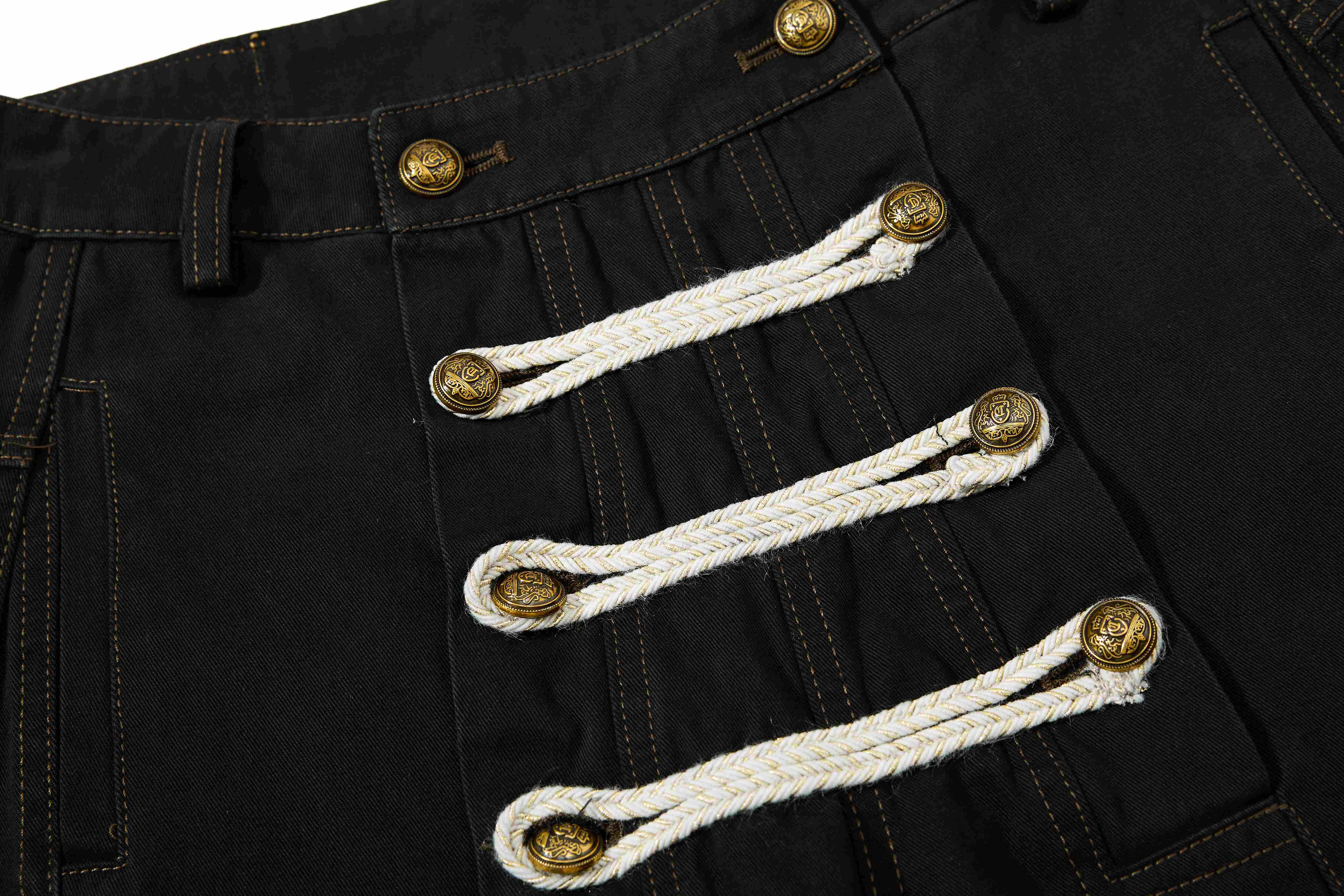 Omirad Military Rope Wide-Leg Pants