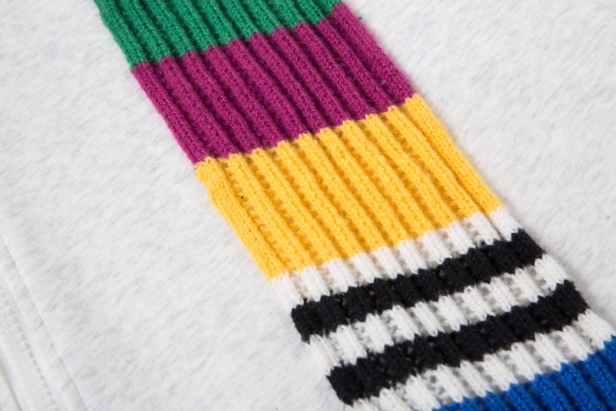 Omirad Color-Block Scarf Hooded Zip Jacket