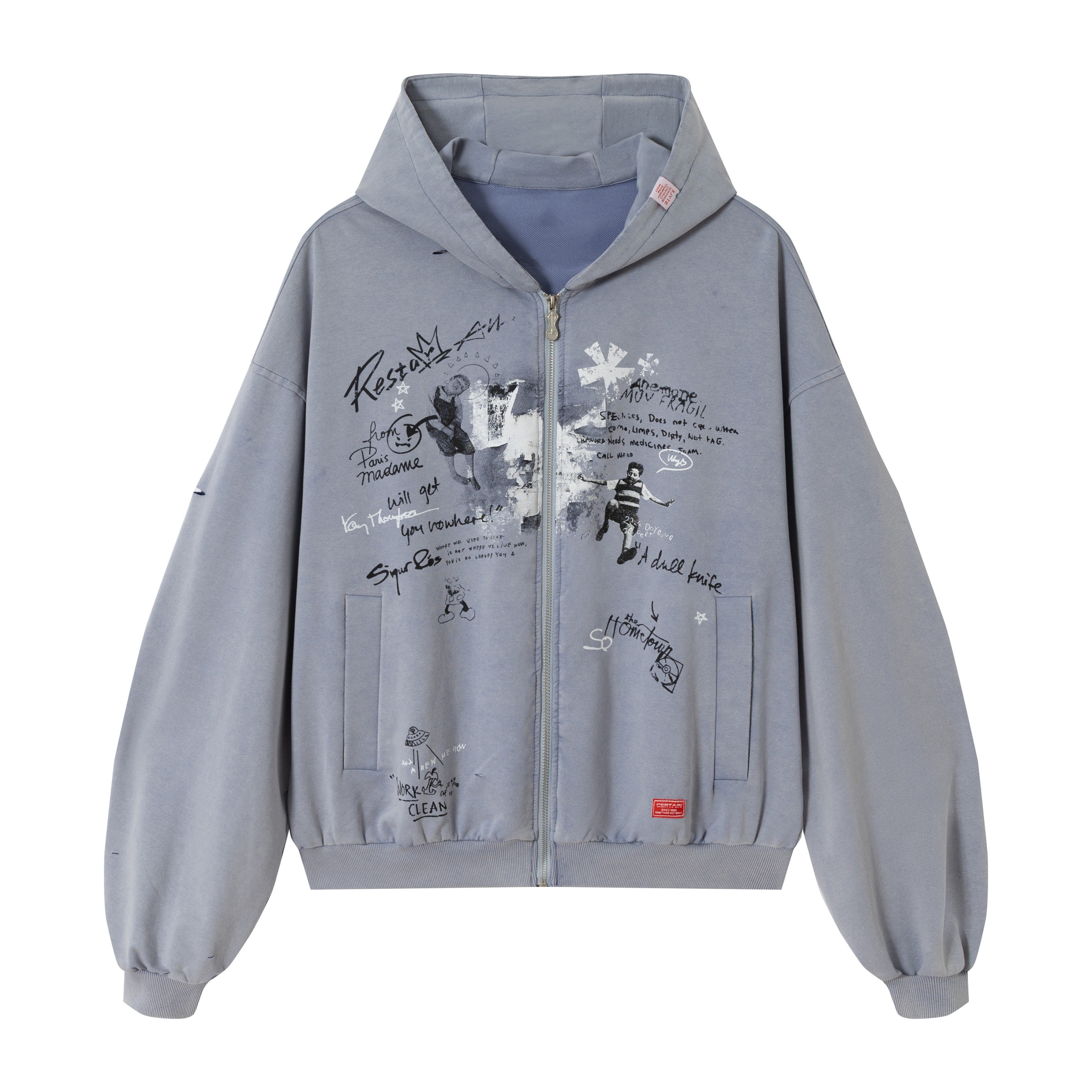 Omirad Gradient Graphic Zip Hoodie