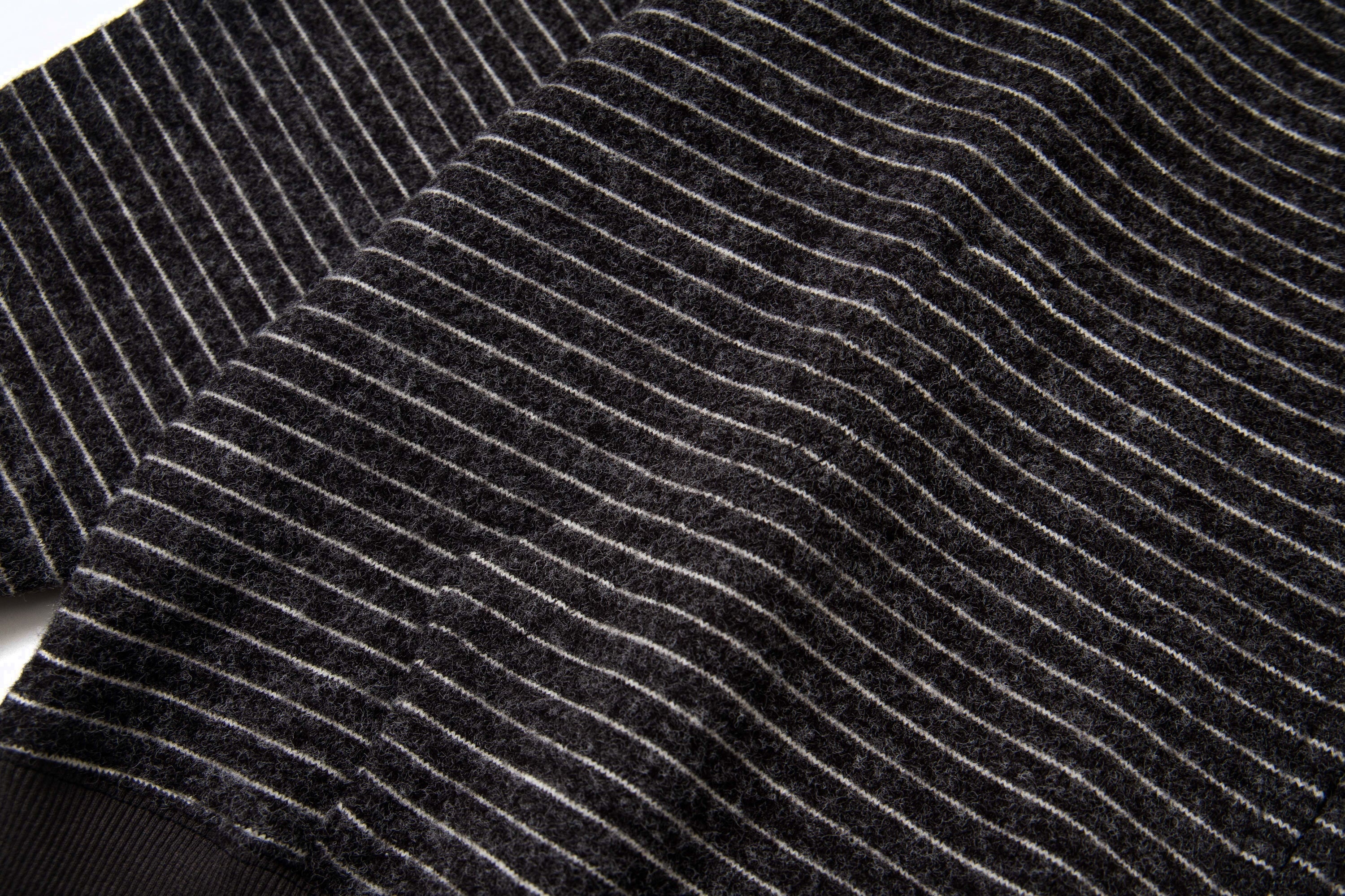 Omirad Striped Knit Zip Hoodie